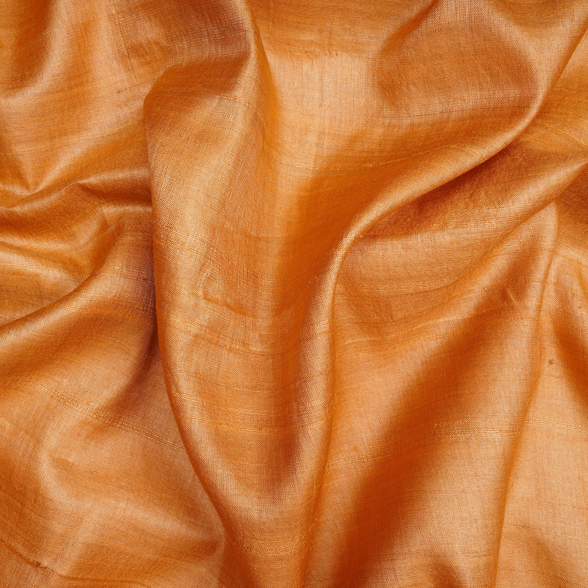 (Pre-Cut 1.40 Mtr)Gold Desi Tussar Silk Fabric