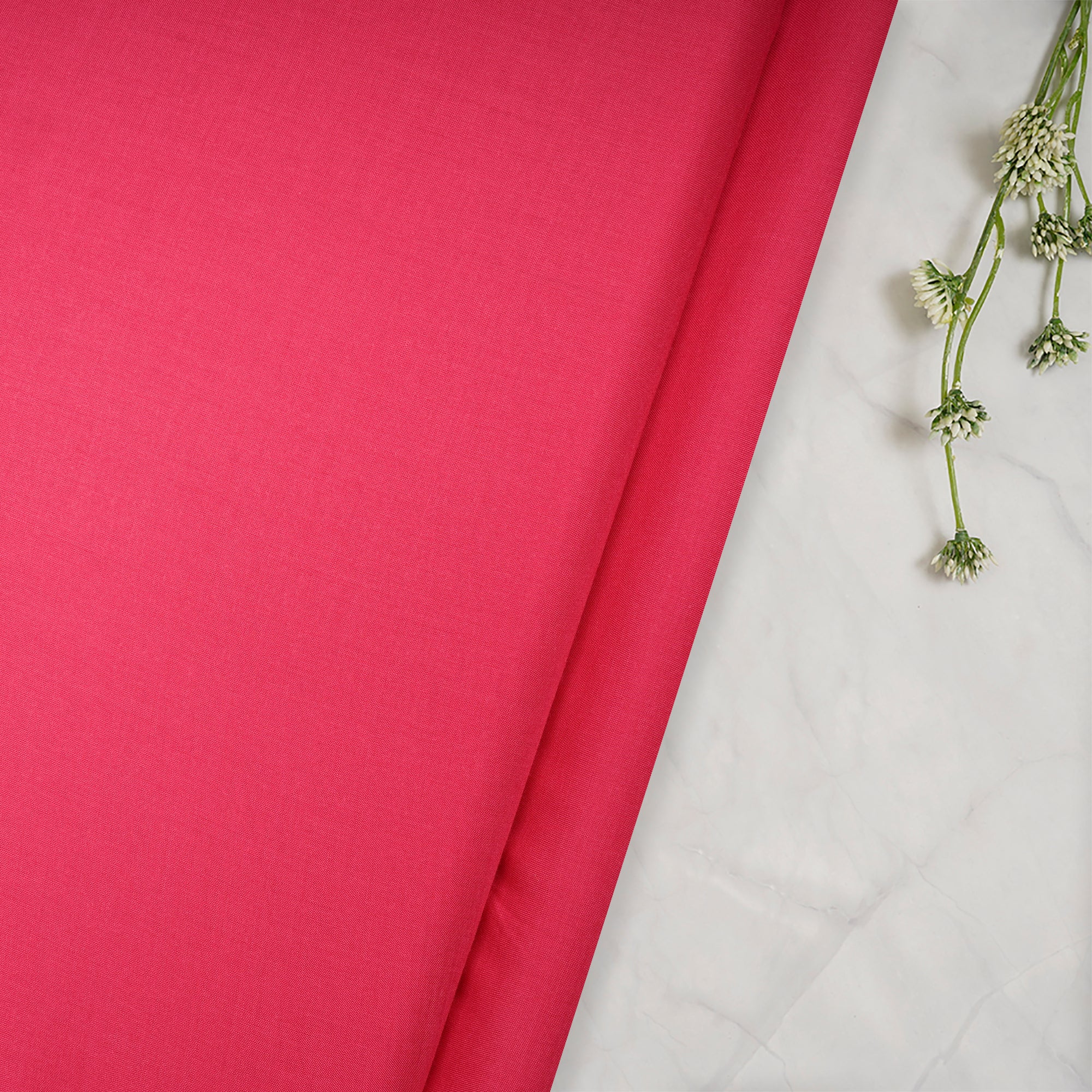 (Pre-Cut 2.00 Mtr)Blush Pink Plain Modal Fabric