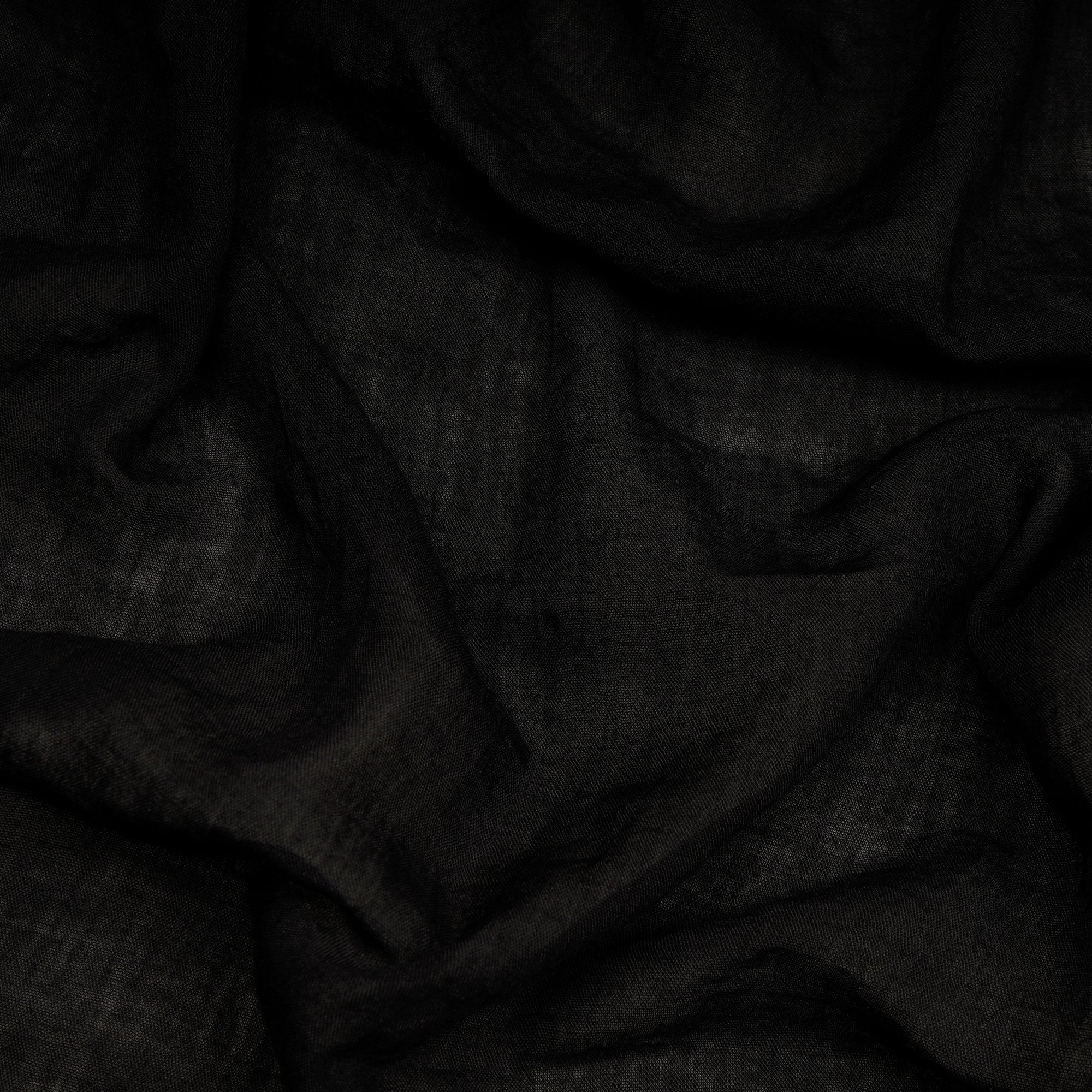 (Pre-Cut 1.55 Mtr)Black Plain Polyester Cotton Fabric
