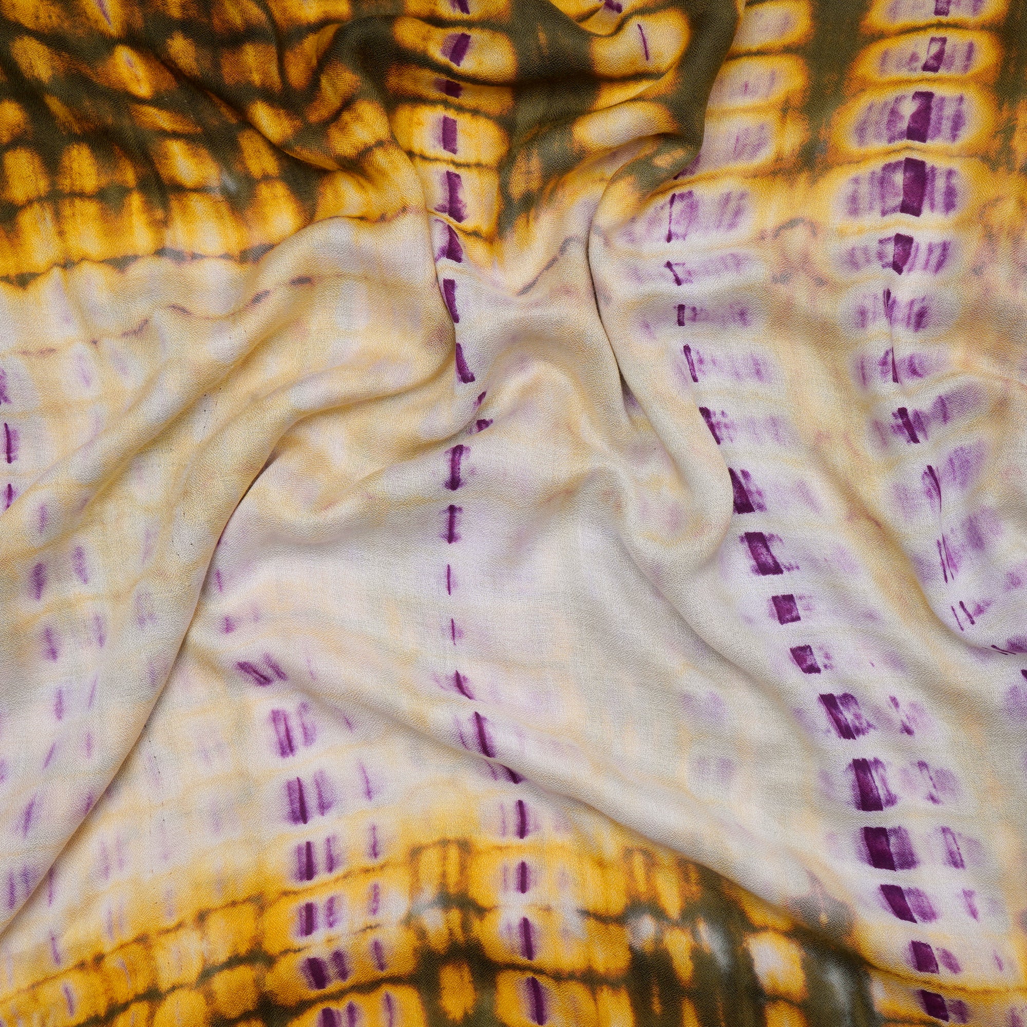 (Pre-Cut 3.00 Mtr)Multi Color Handcrafted Batik Printed Cotton Fabric