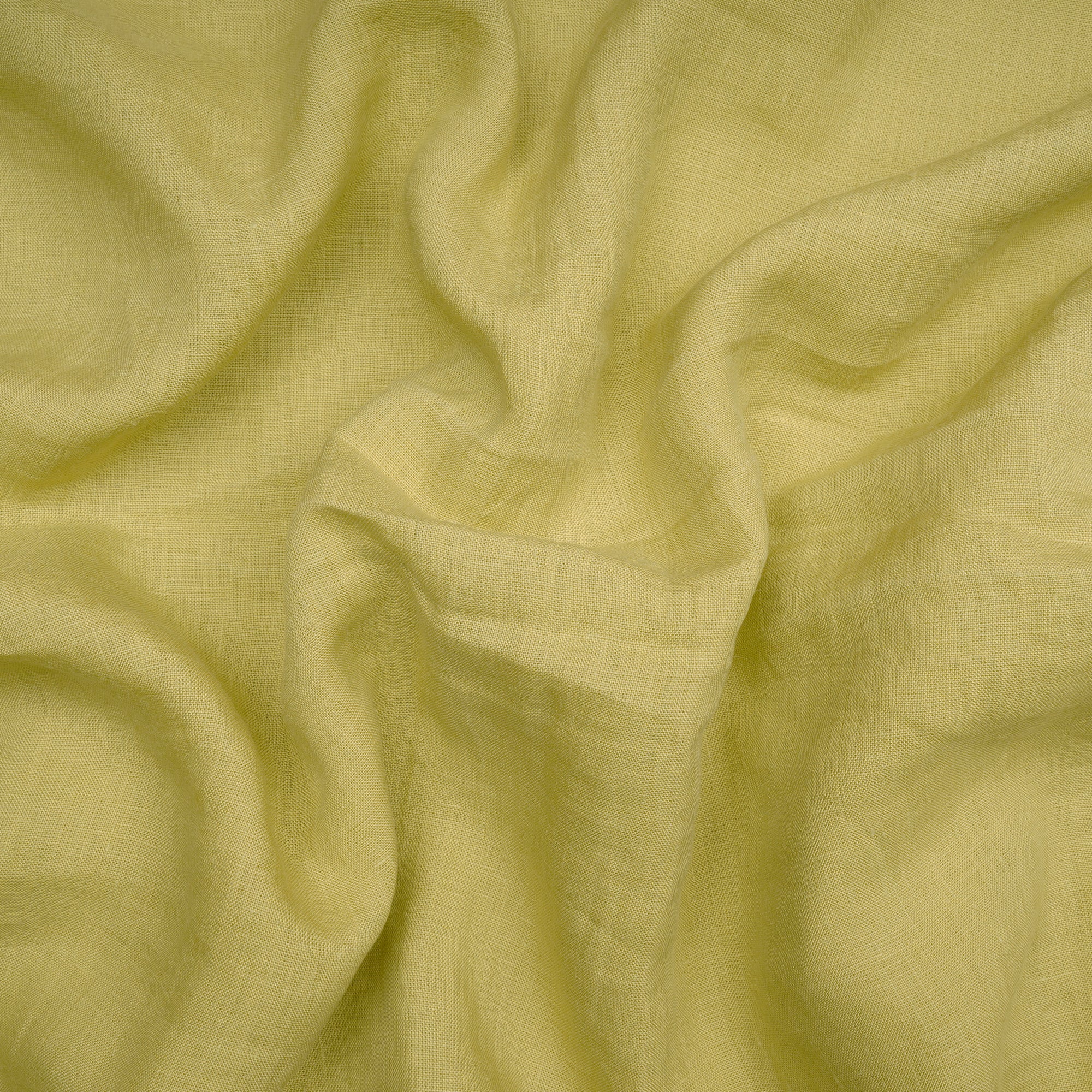 (Pre-Cut 1.40 Mtr)Lime Green Fine Plain 60'S Linen Fabric