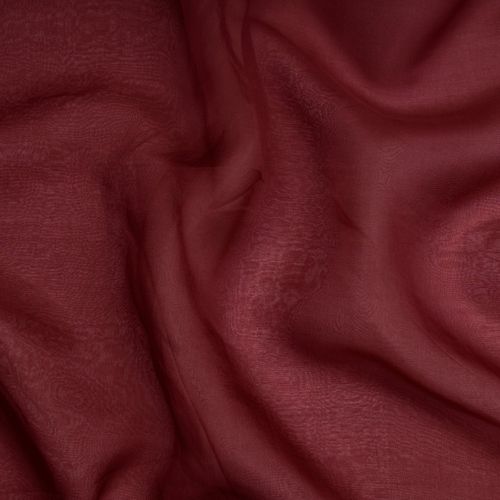 (Pre-Cut 2.25 Mtr)Biking Red Piece Dyed Organza Silk Fabric