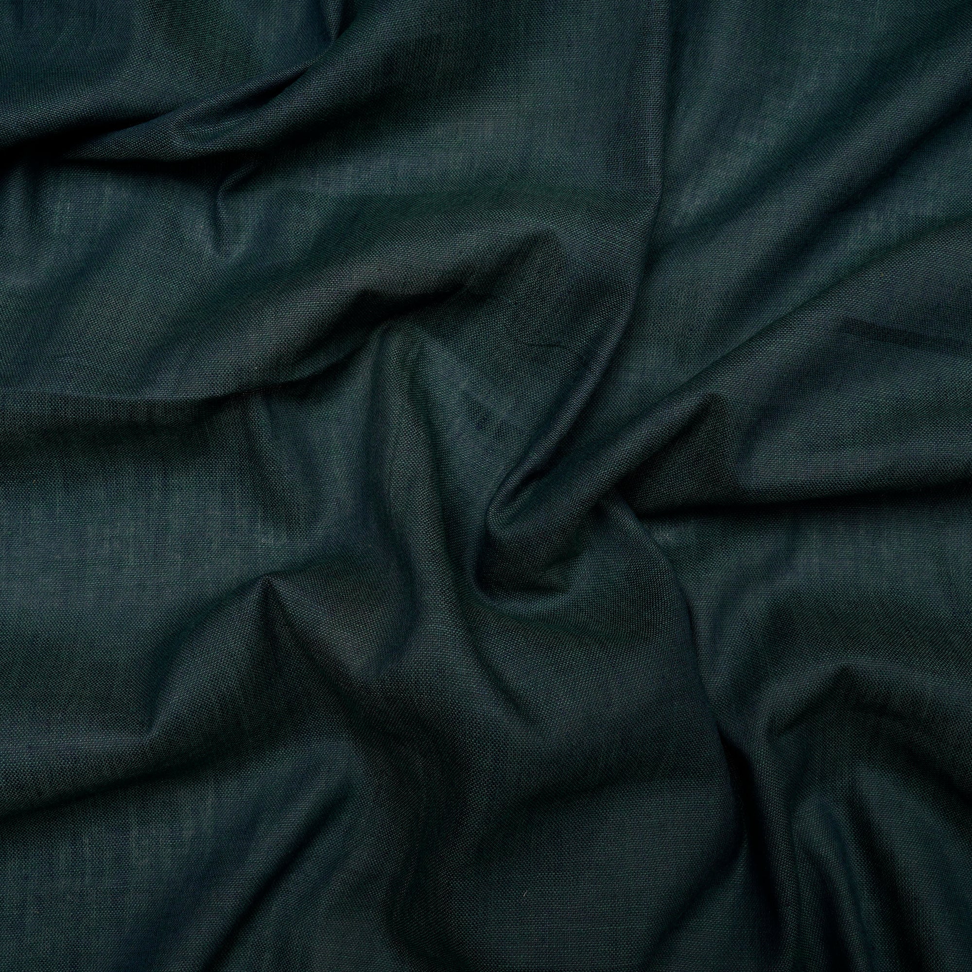 (Pre Cut 0.50 Mtr)Dark Green Color Cotton Fabric