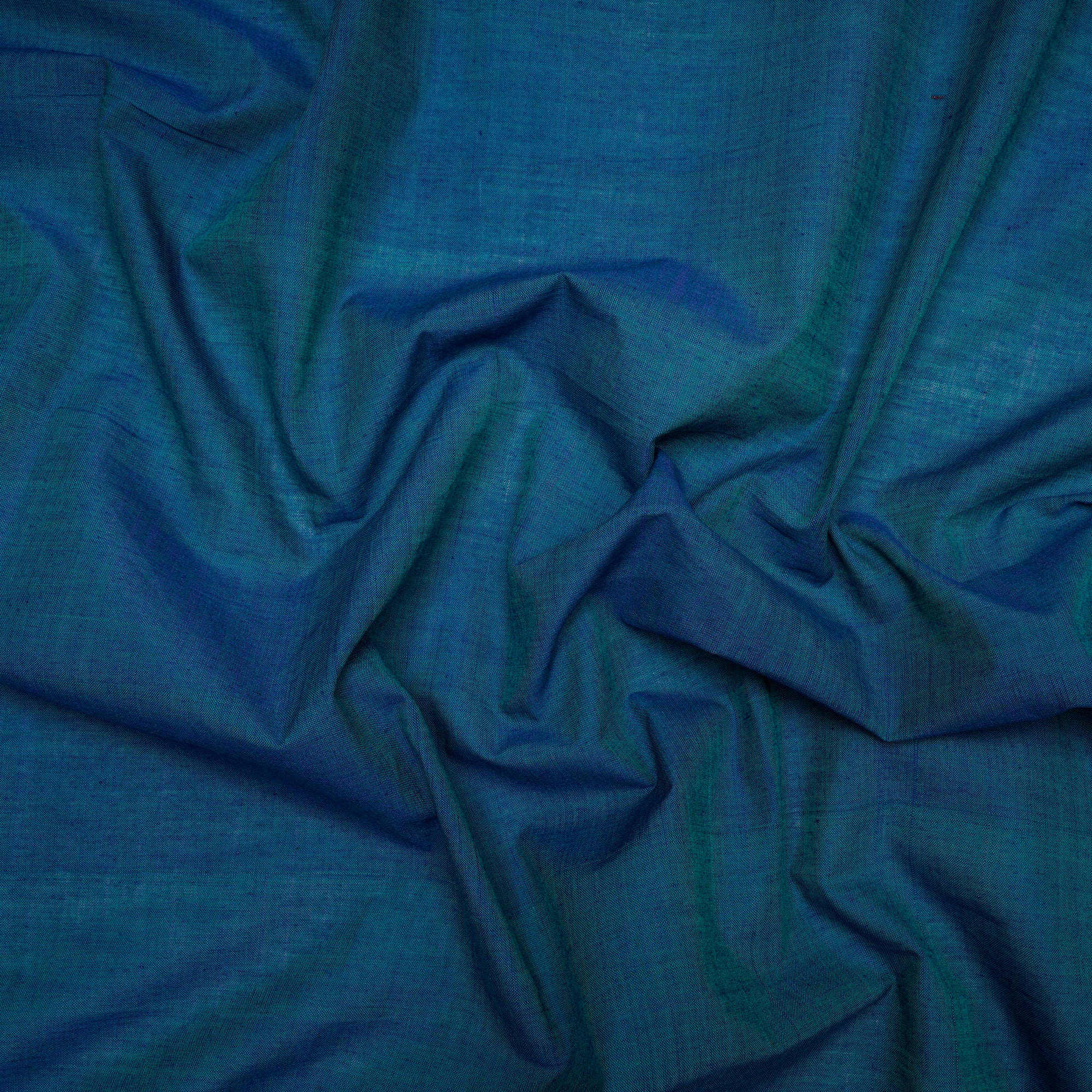 (Pre Cut 0.70 Mtr )Blue Mangalgiri Cotton Fabric