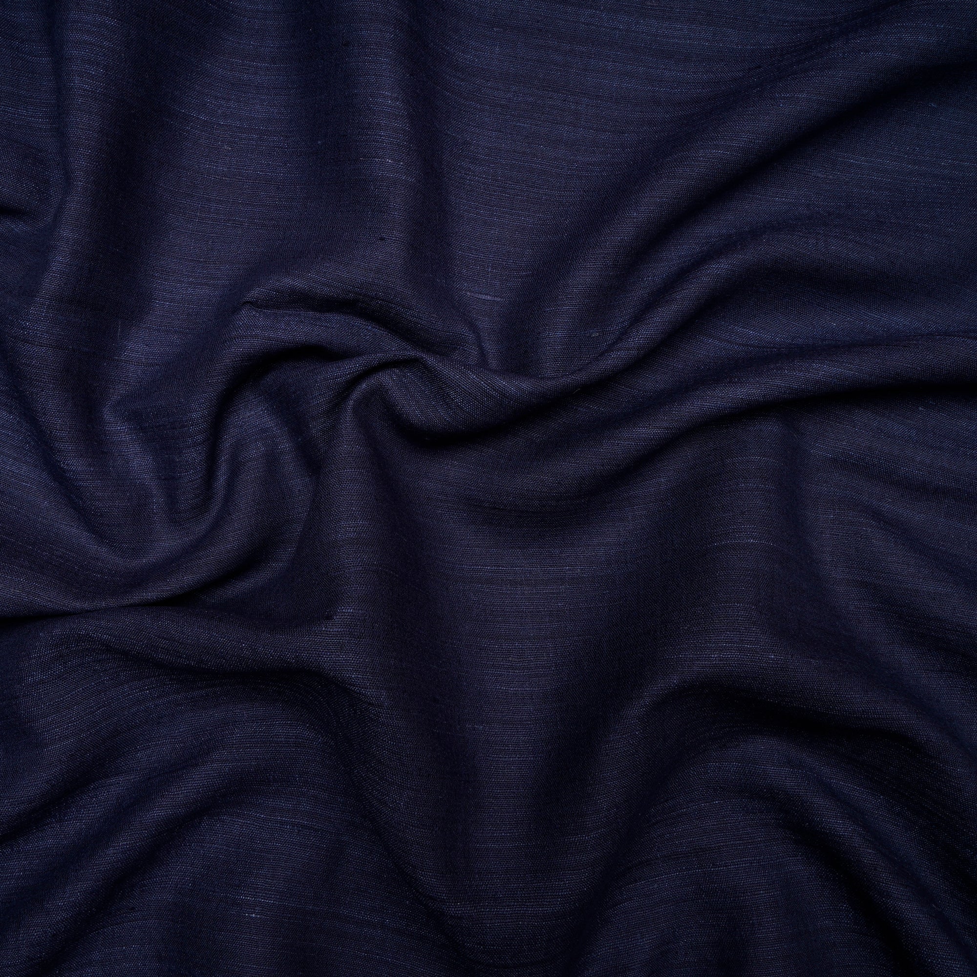 (Pre Cut 0.75 Mtr )Navy Blue Matka Silk Fabric