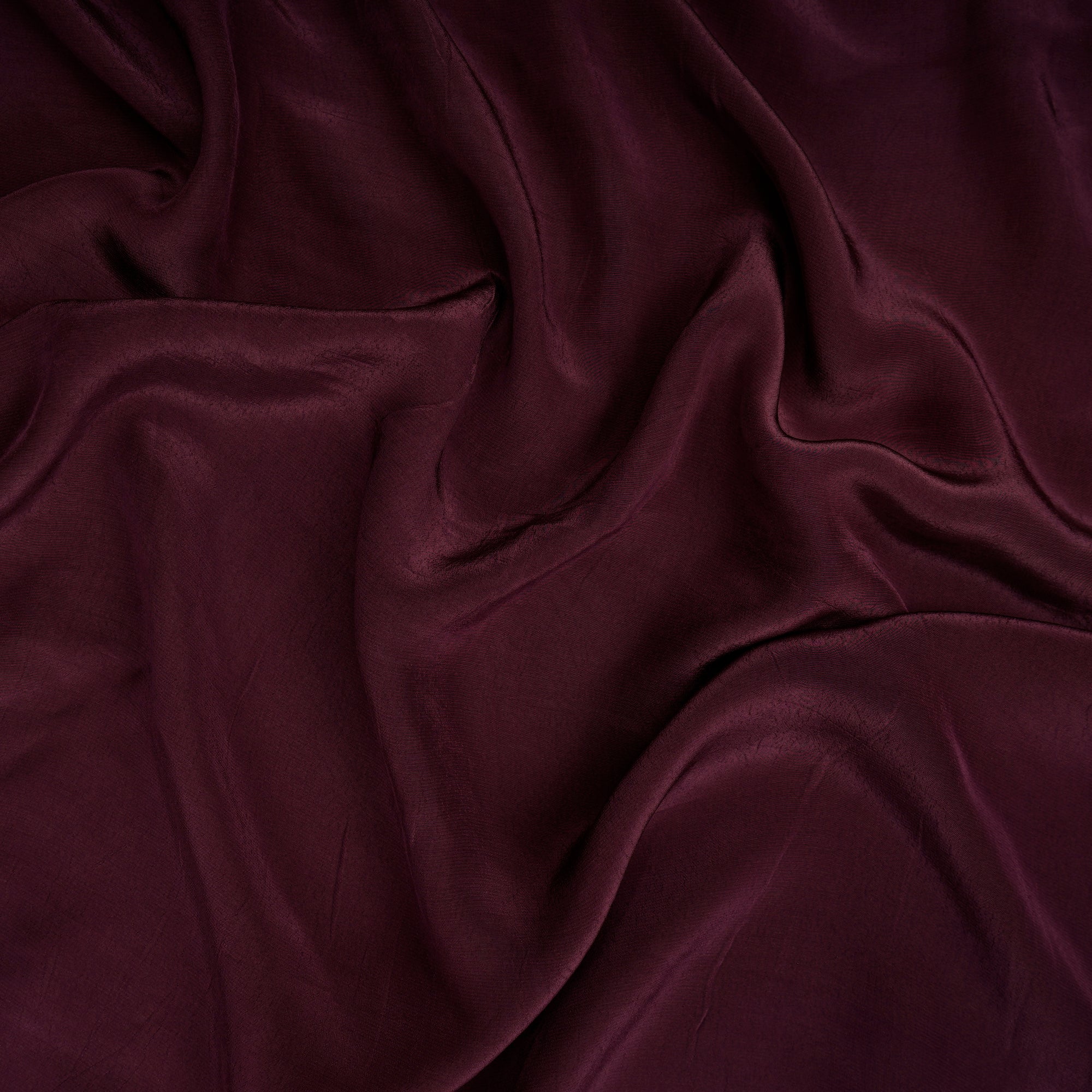 (Pre-Cut 2.35 Mtr)Maroon Banner Piece Dyed Bemberg Crepe Fabric