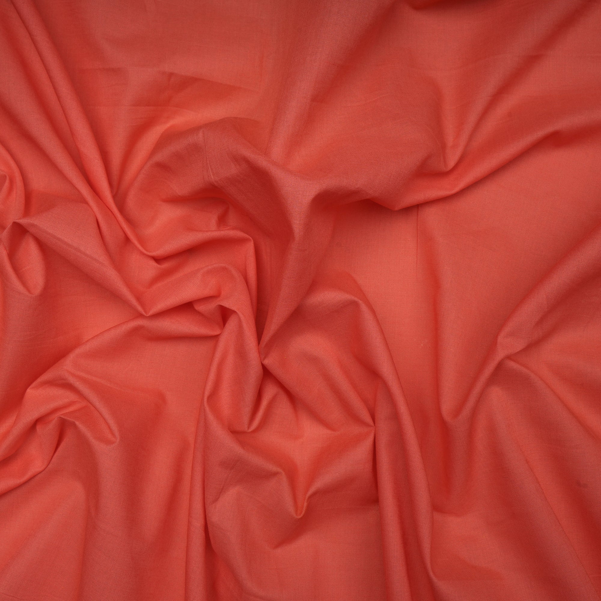 (Pre-Cut 1.20 Mtr)Salmon Color Mill Dyed Cotton Cambric Fabric