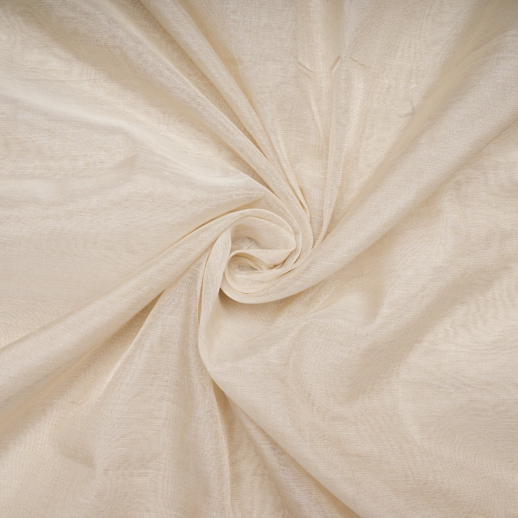 (Pre-Cut 2.00 Mtr)Silver Color Chanderi Tissue Dyeable Fabric