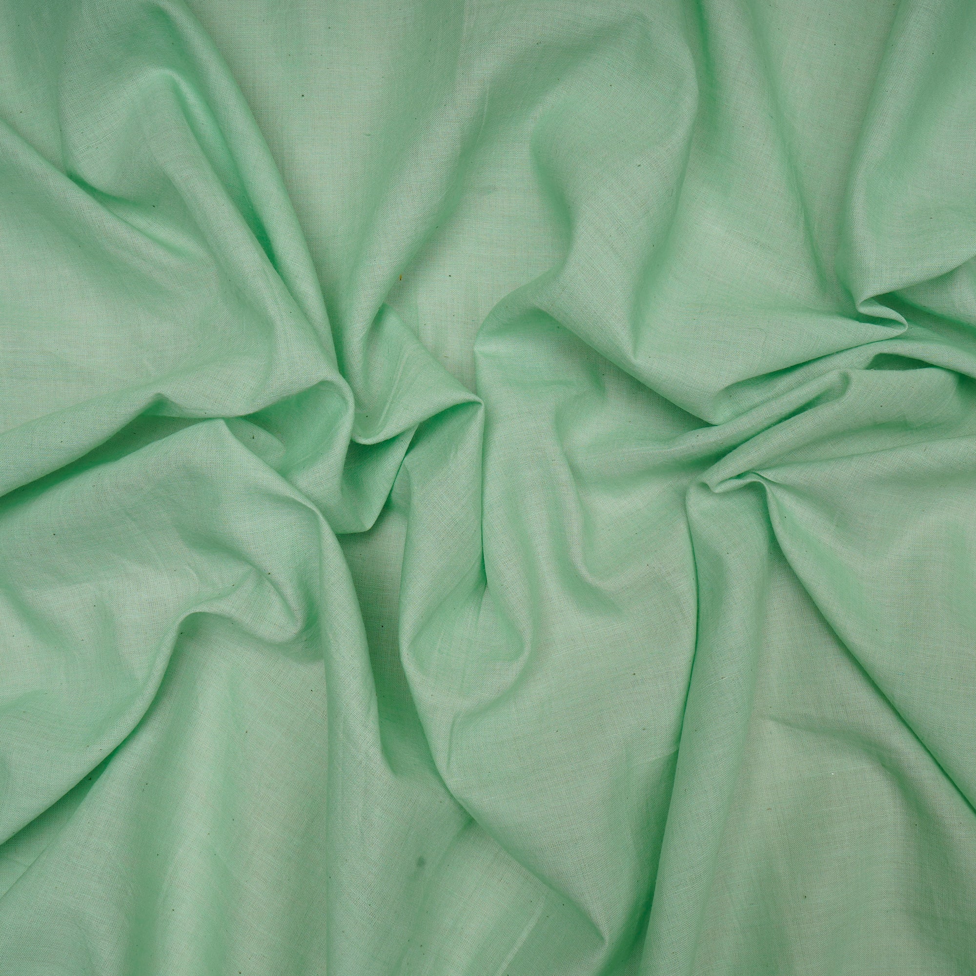 (Pre-Cut 1.00 Mtr)Light Green Plain Cotton Fabric