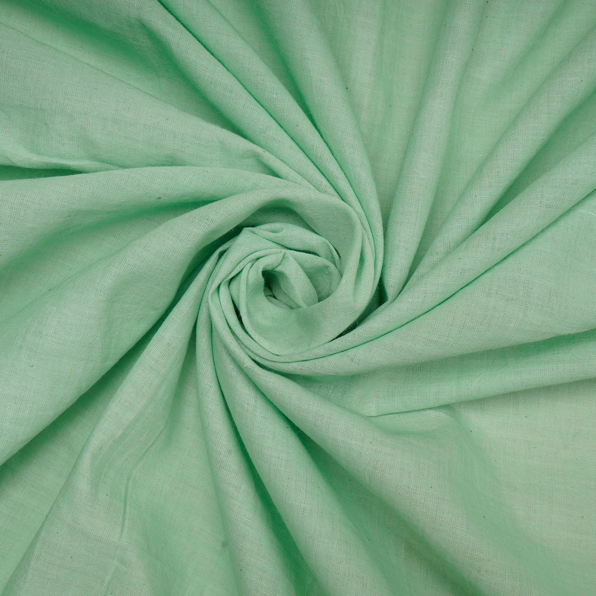 (Pre-Cut 1.00 Mtr)Light Green Plain Cotton Fabric