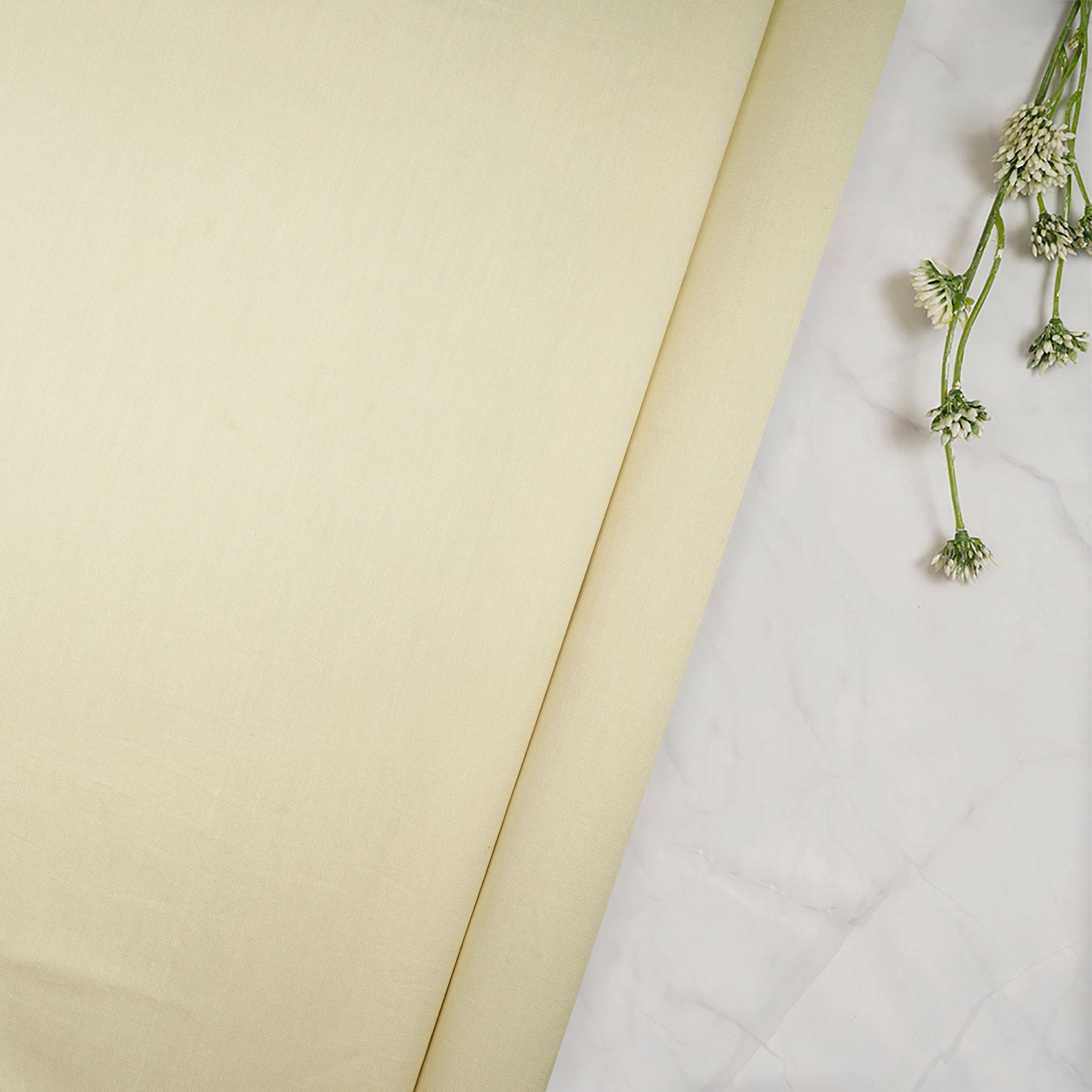 (Pre-Cut 2.60 Mtr)Pale Green Piece Dyed Pure Chanderi Fabric
