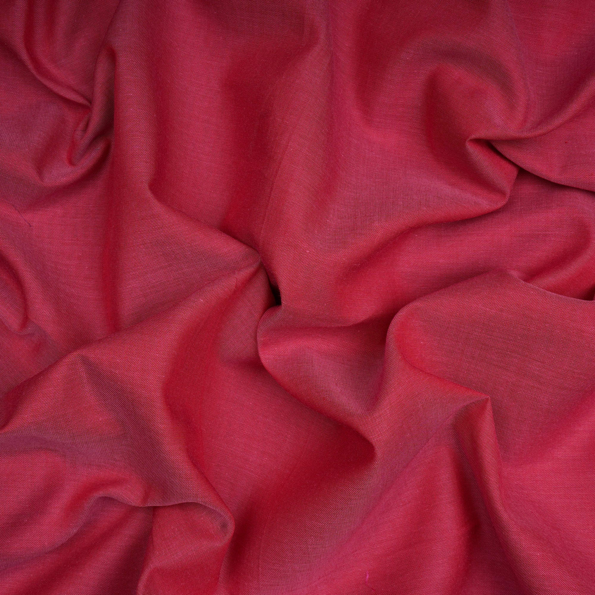 (Pre-Cut 3.85 Mtr)Pink Piece Dyed Plain Cotton Fabric