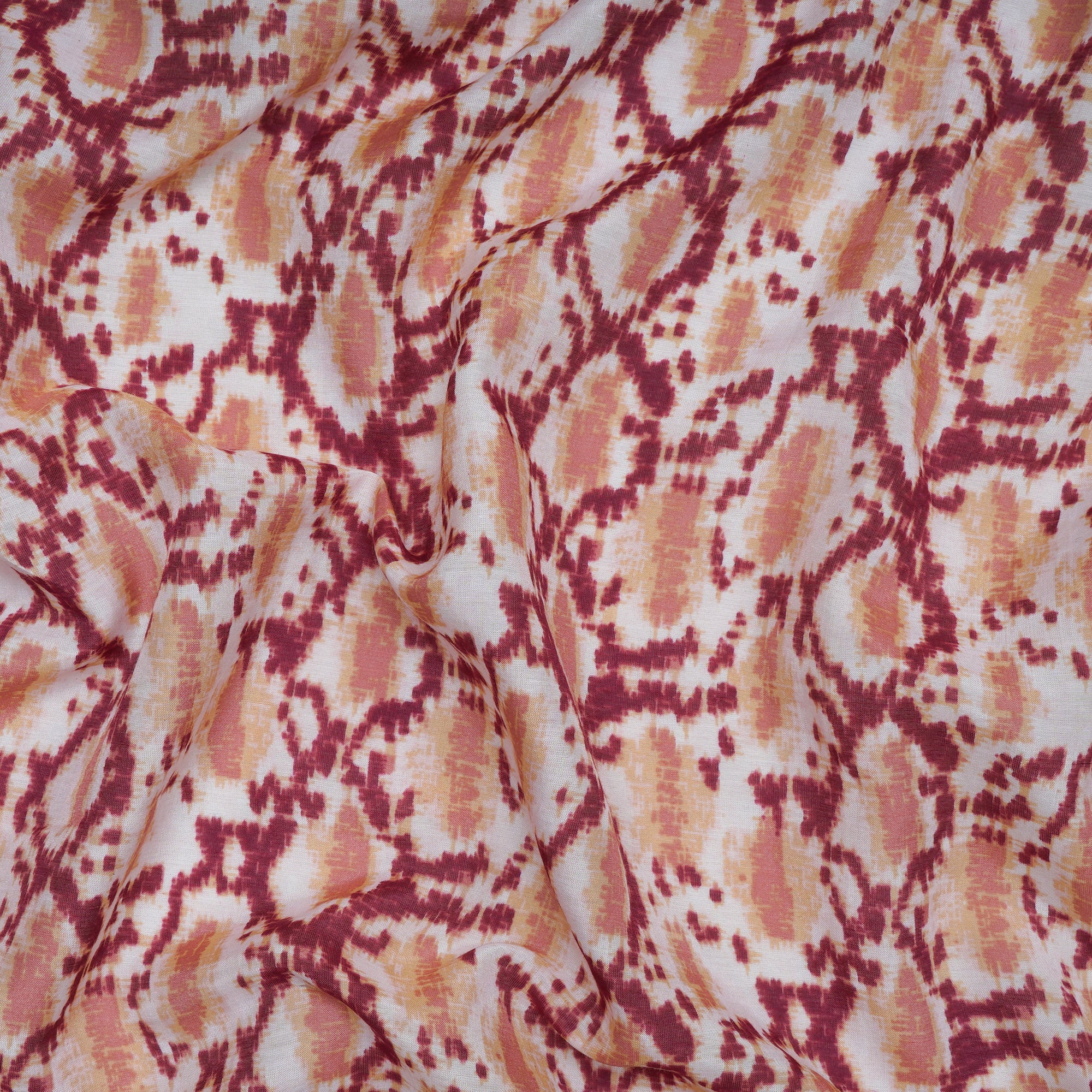 (Pre-Cut 0.90 Mtr) Multi Digital Printed Pure Chanderi Fabric