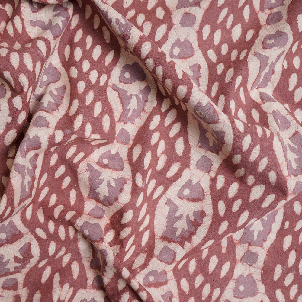 (Pre-Cut 0.75 Mtr)Multi Color Hand Block Natural Dye Bagru Dabu Printed Cotton Fabric