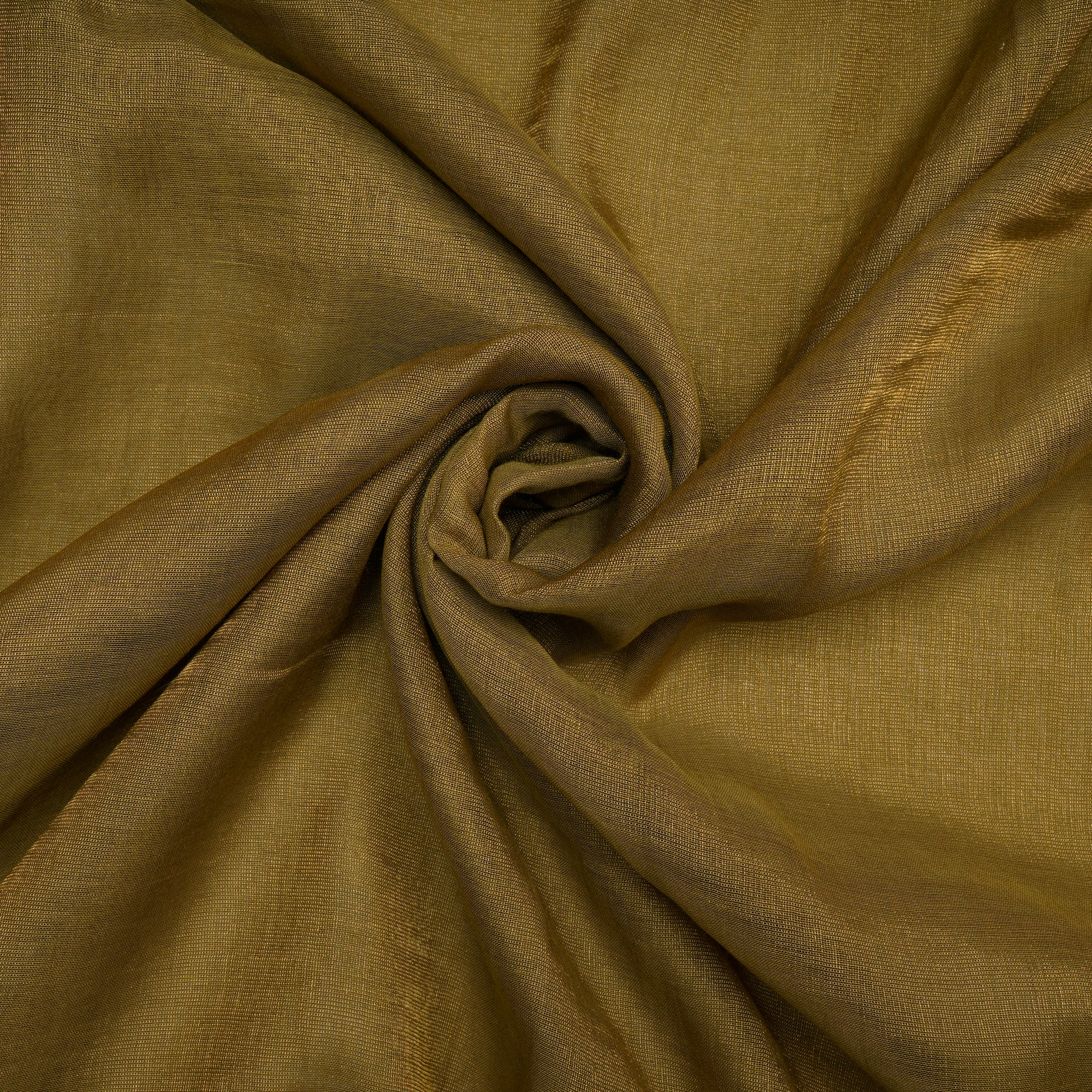 (Pre-Cut 1.70 Mtr)Golden Palm Color Pure Tissue Chanderi Fabric