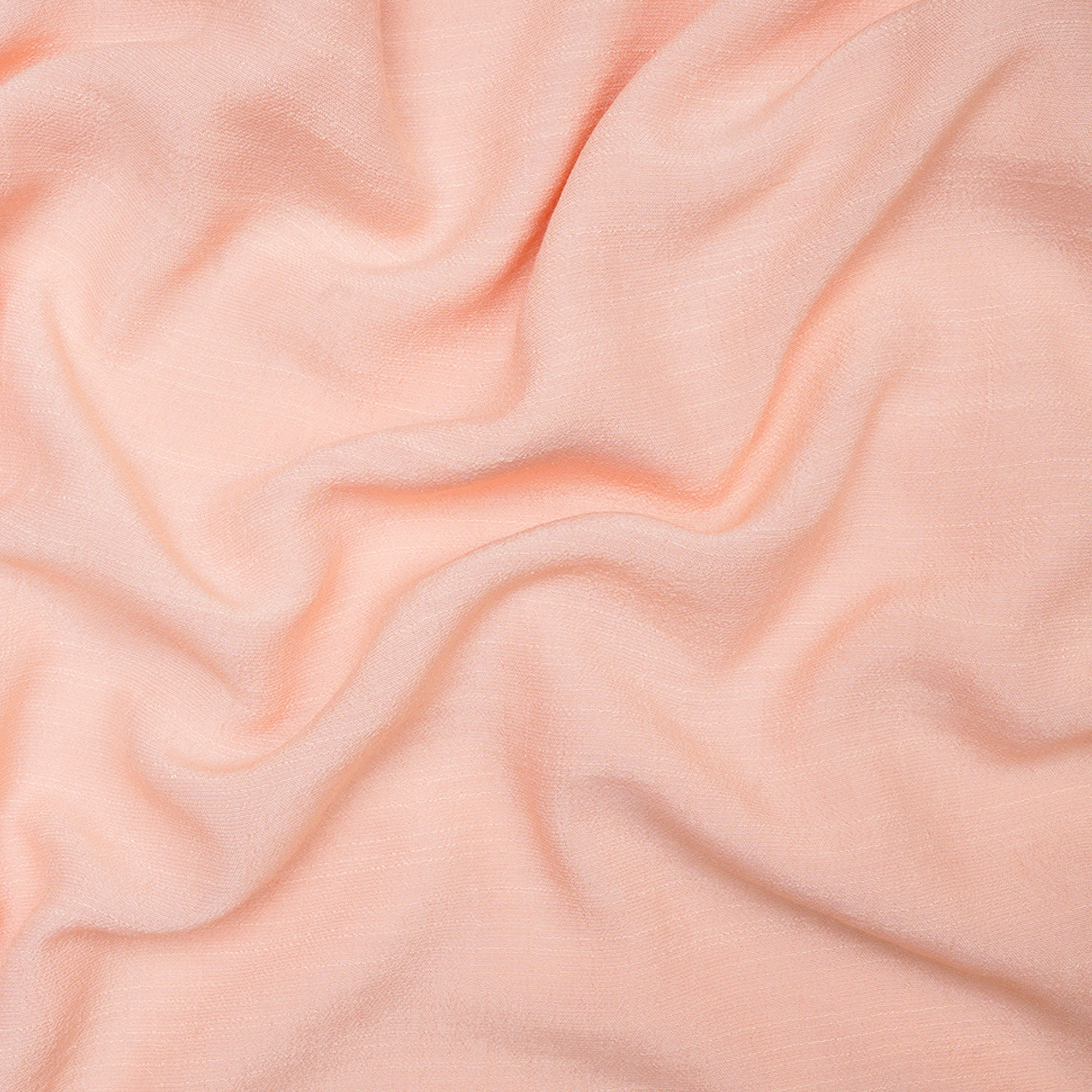 (Pre-Cut 2.00 Mtr)Light Peach Color Yarn Dyed Linen Crepe Fabric