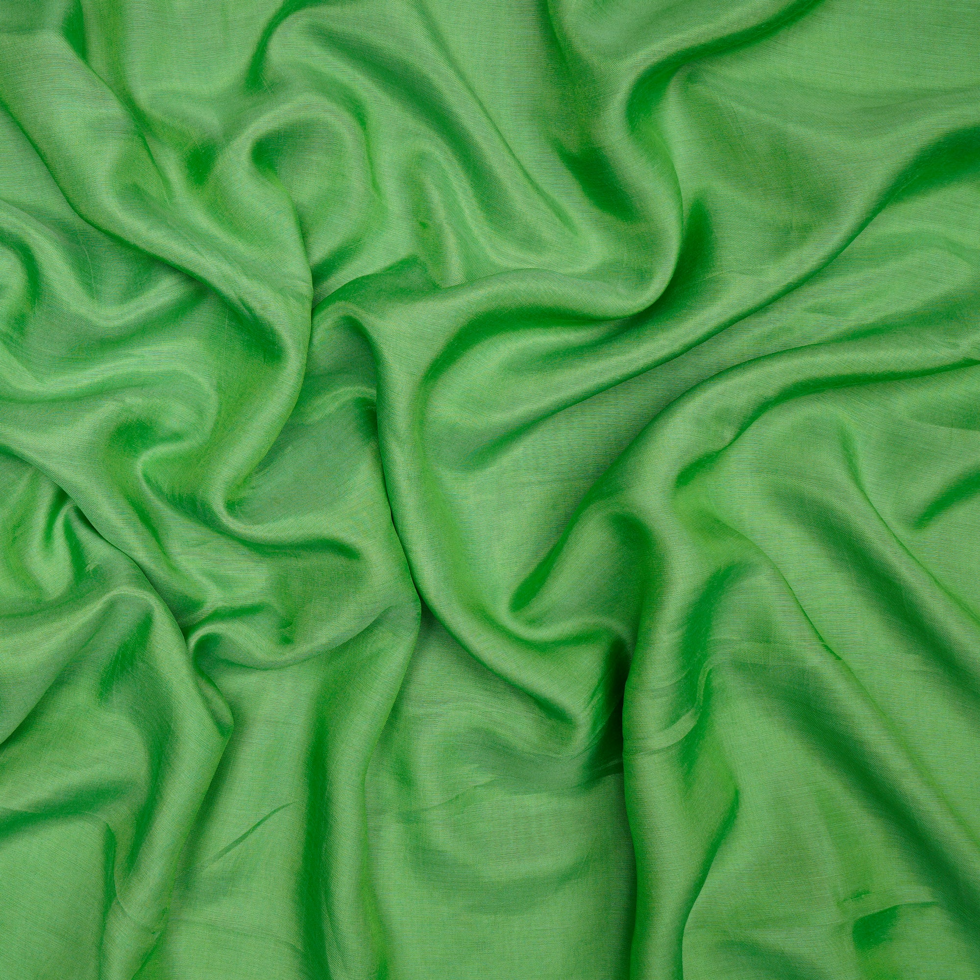 (Pre-Cut 4.30 Mtr)Kelly Green Color Bemberg Modal Fabric