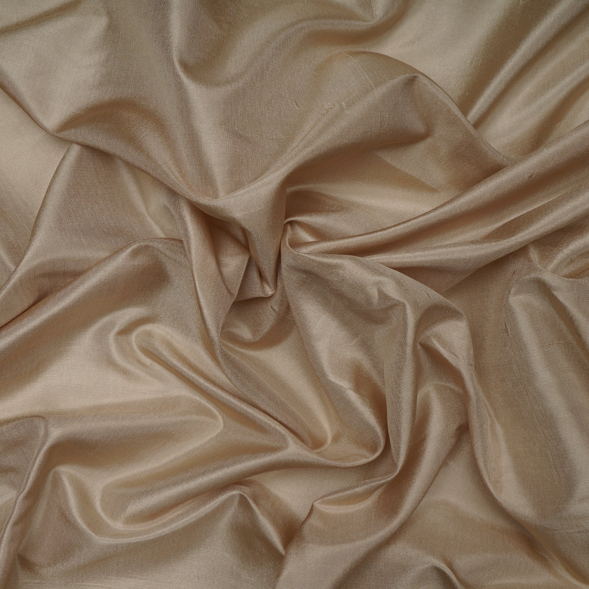 (Pre-Cut 1.25 Mtr)Off-Gold Plain Tafetta Silk Fabric