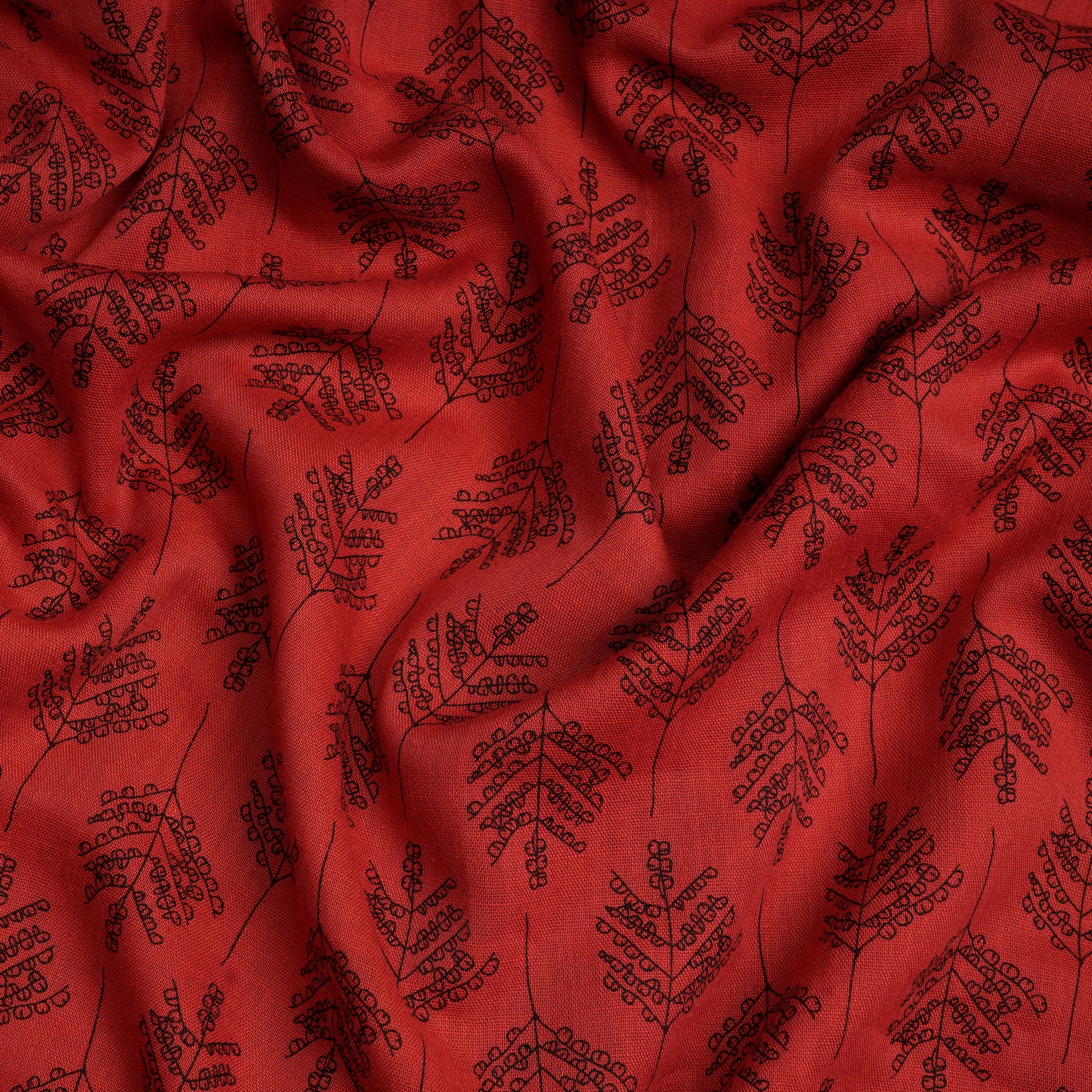 (Pre-Cut 3.10 Mtr) Red All Over Pattern Printed Cheese Cotton Fabric