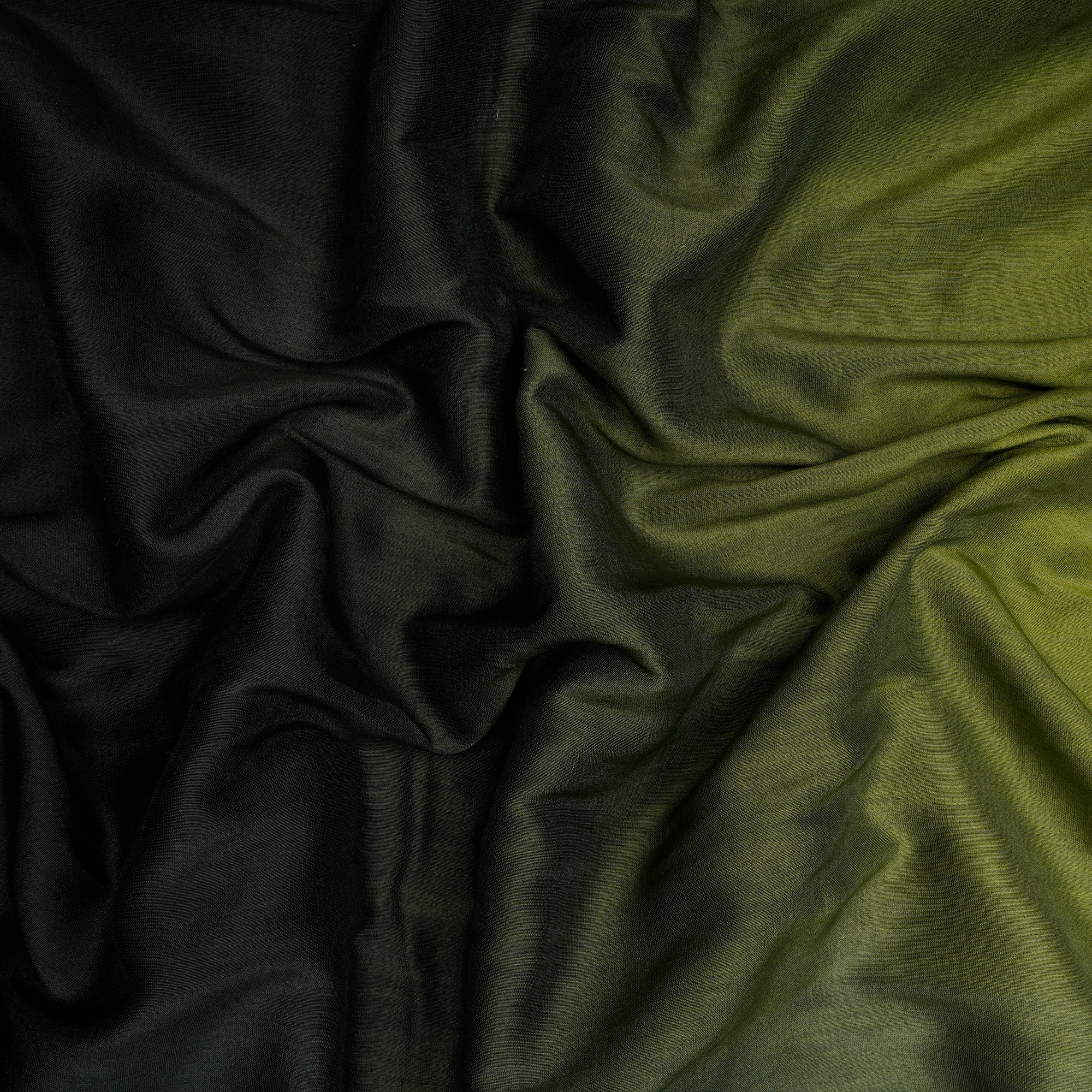 (Pre-Cut 4.00 Mtr)Green Ombre Dyed Chanderi Fabric