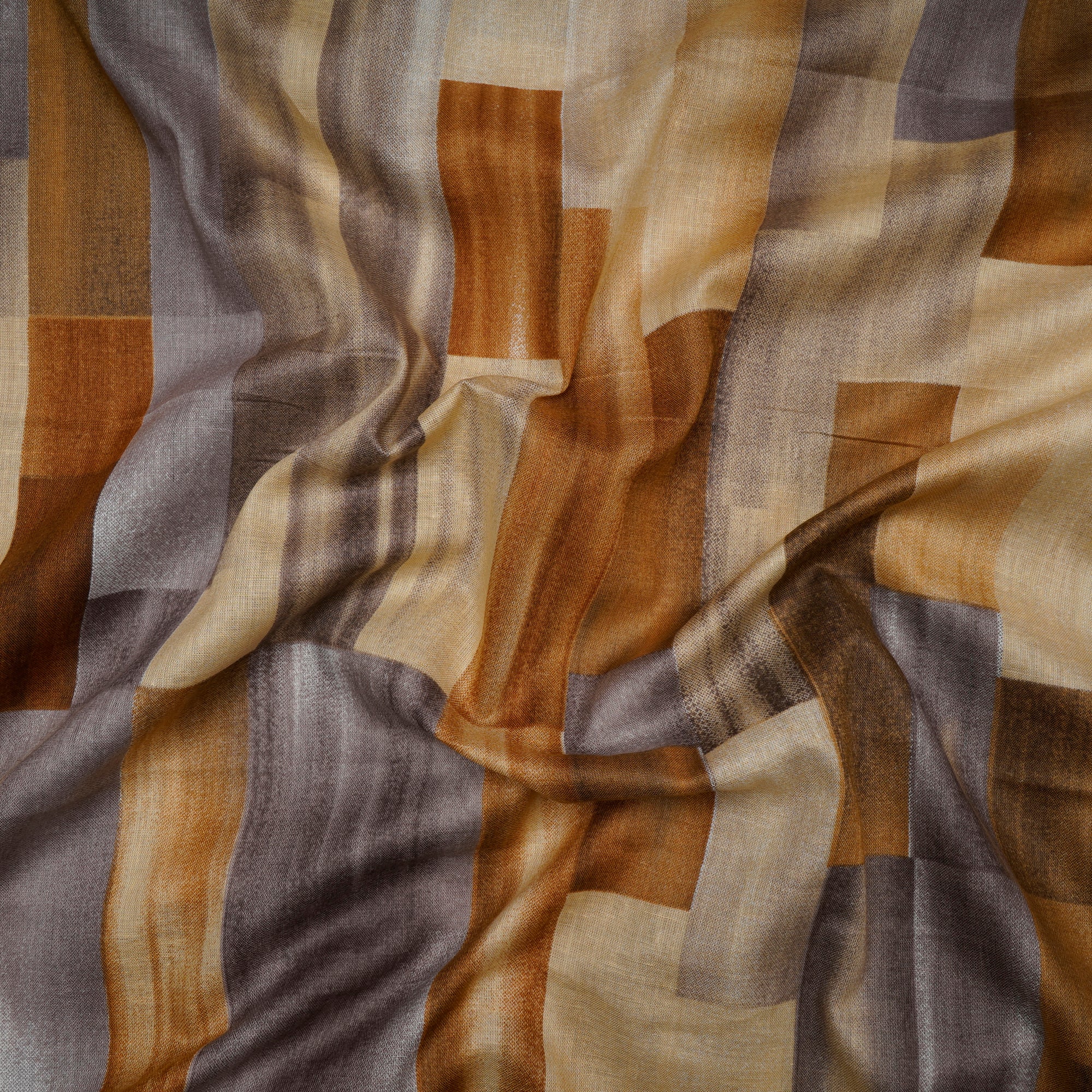 (Pre-Cut 2.95 Mtr)Multi Color Geometric Pattern Printed Cambric Cotton Fabric