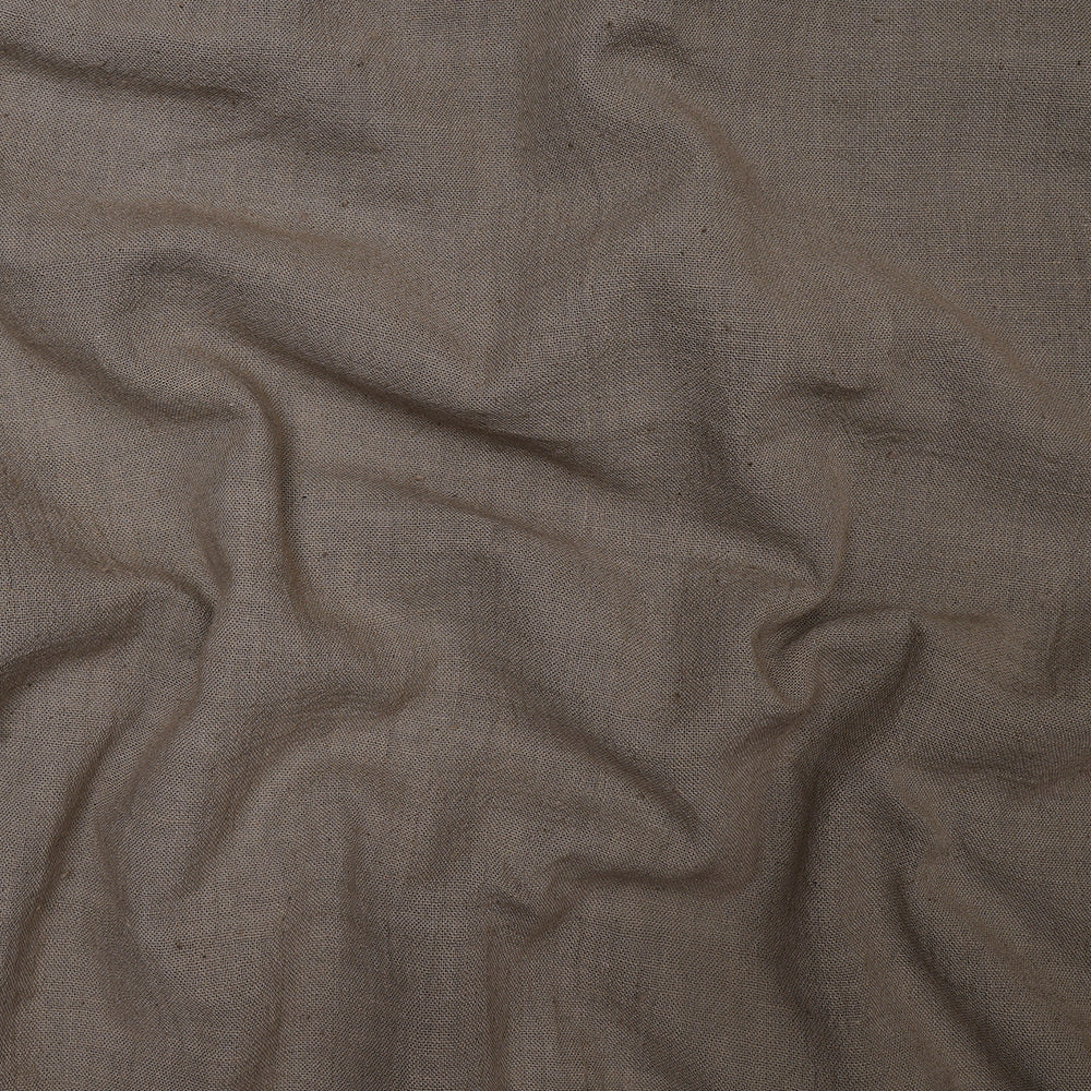 (Pre-Cut 0.70 Mtr)Grey Handwoven Handspun Kala Cotton Fabric