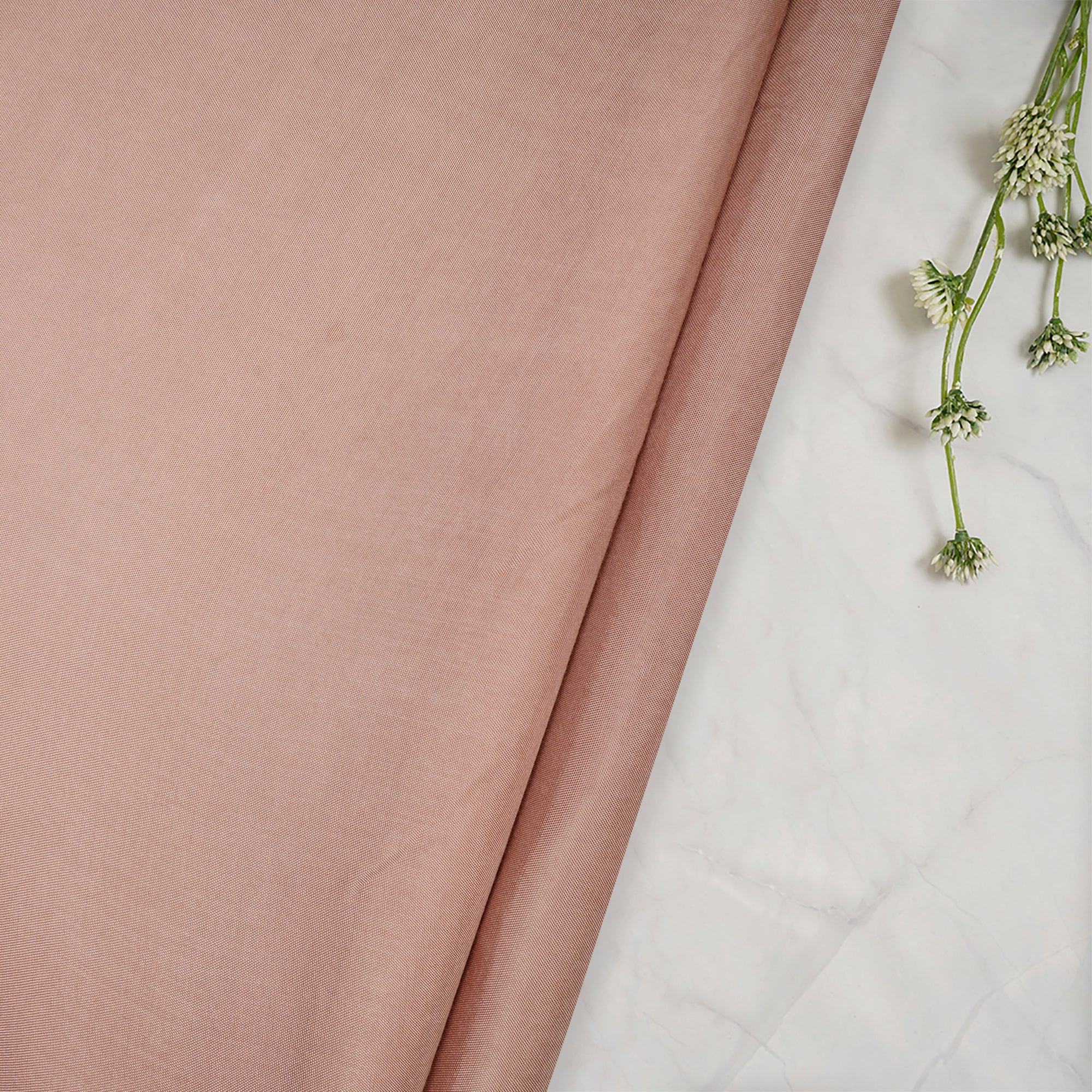 (Pre-Cut 0.85 Mtr)Pastel Pink Piece Dyed Plain Viscose Tafetta Fabric