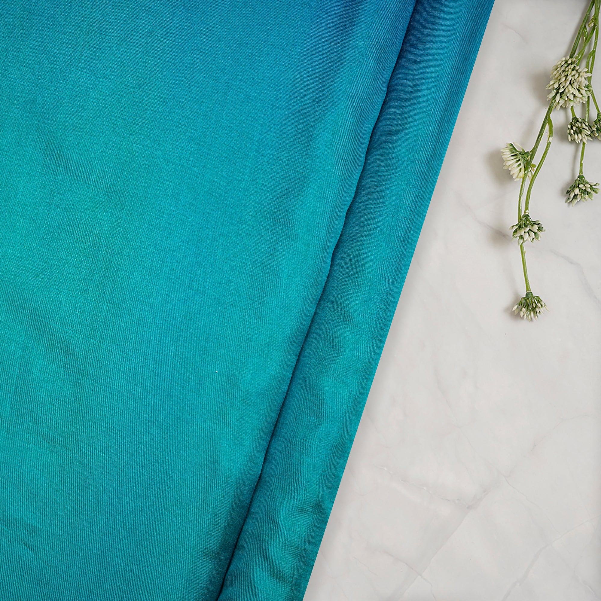 (Pre-Cut 3.30 Mtr)Multi Color Ombre Dyed Pure Silk Fabric