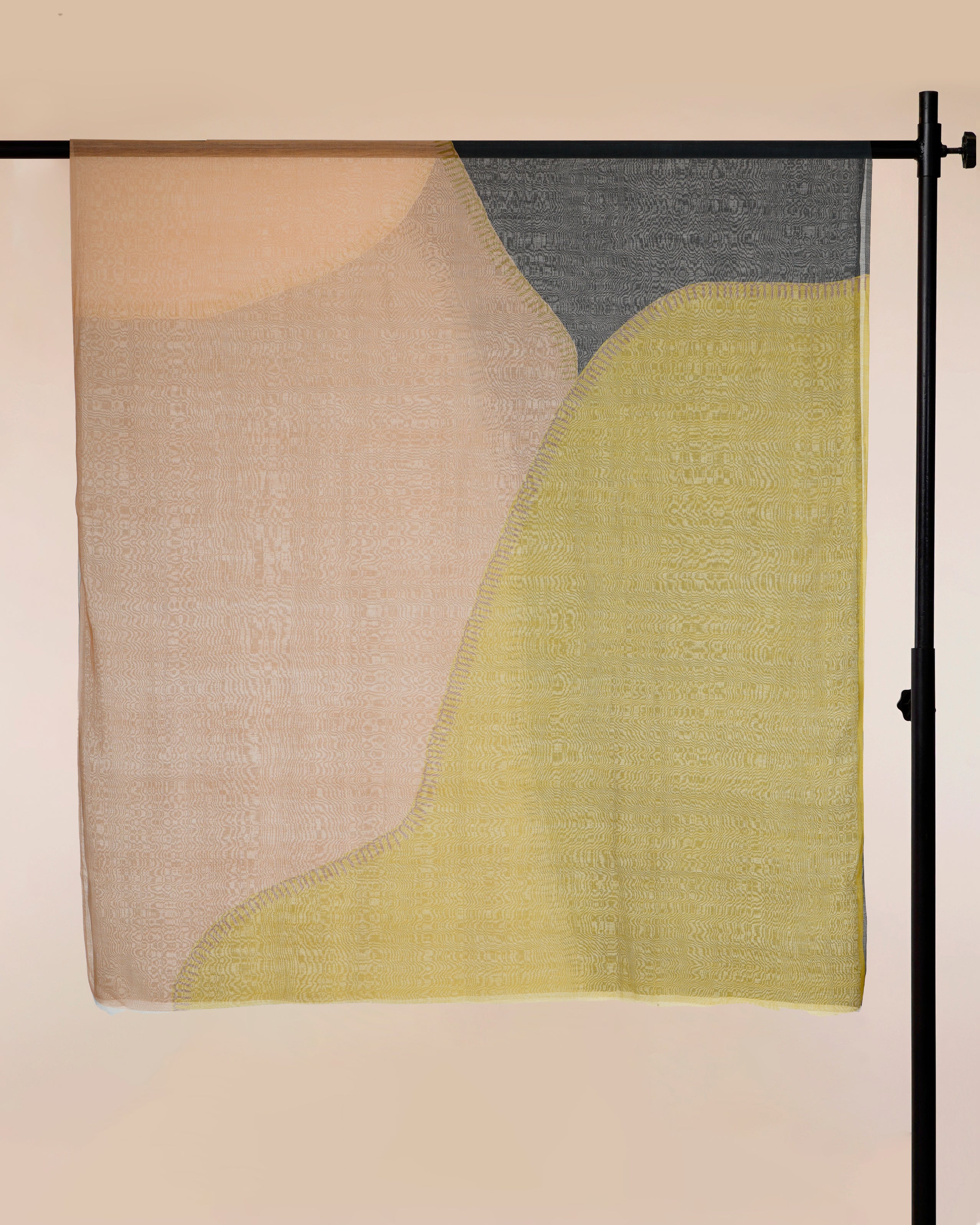 Light Brown Digital Printed Pure Chanderi Dupatta
