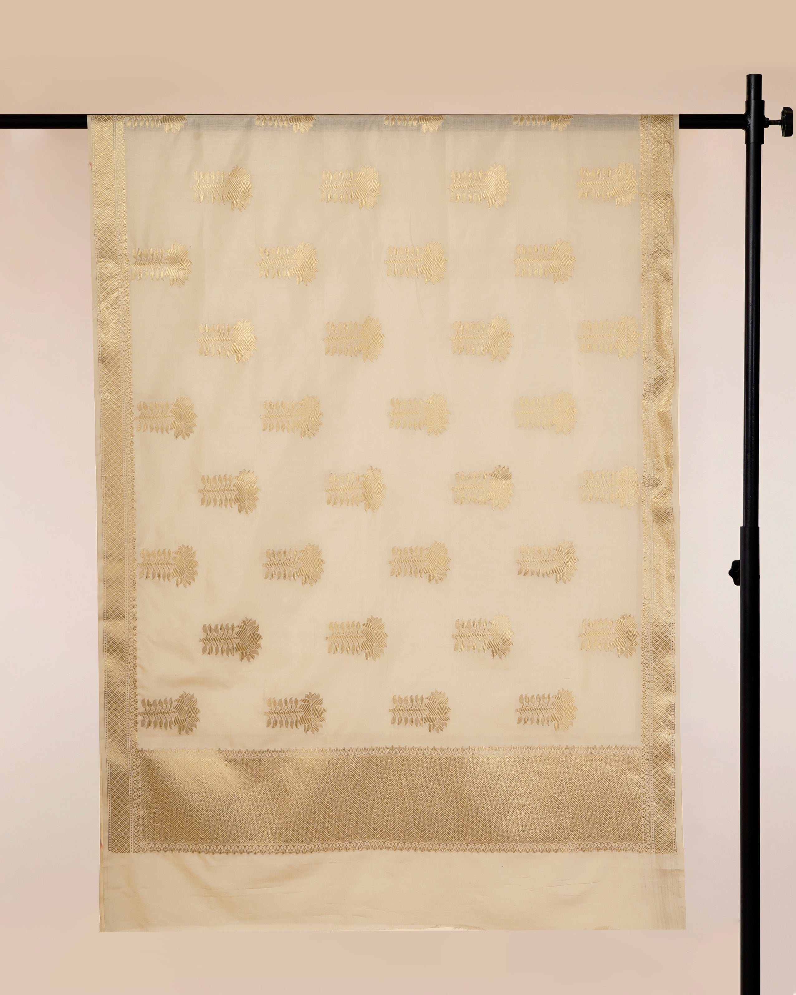 All Over Pattern Handwoven Brocade Pure Silk Dupatta