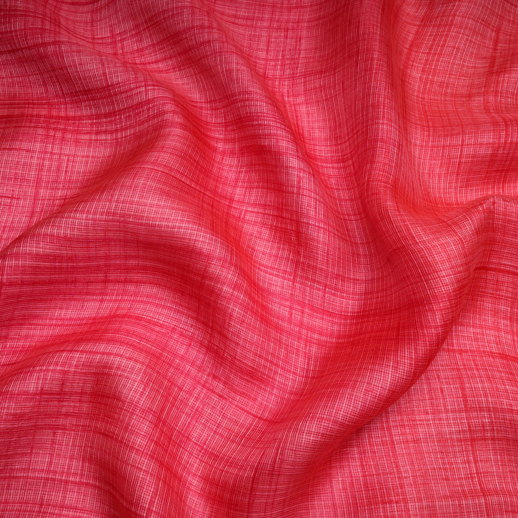 Sangria Sunset with Border All Over Pattern Screen Print Kota Silk Fabrics