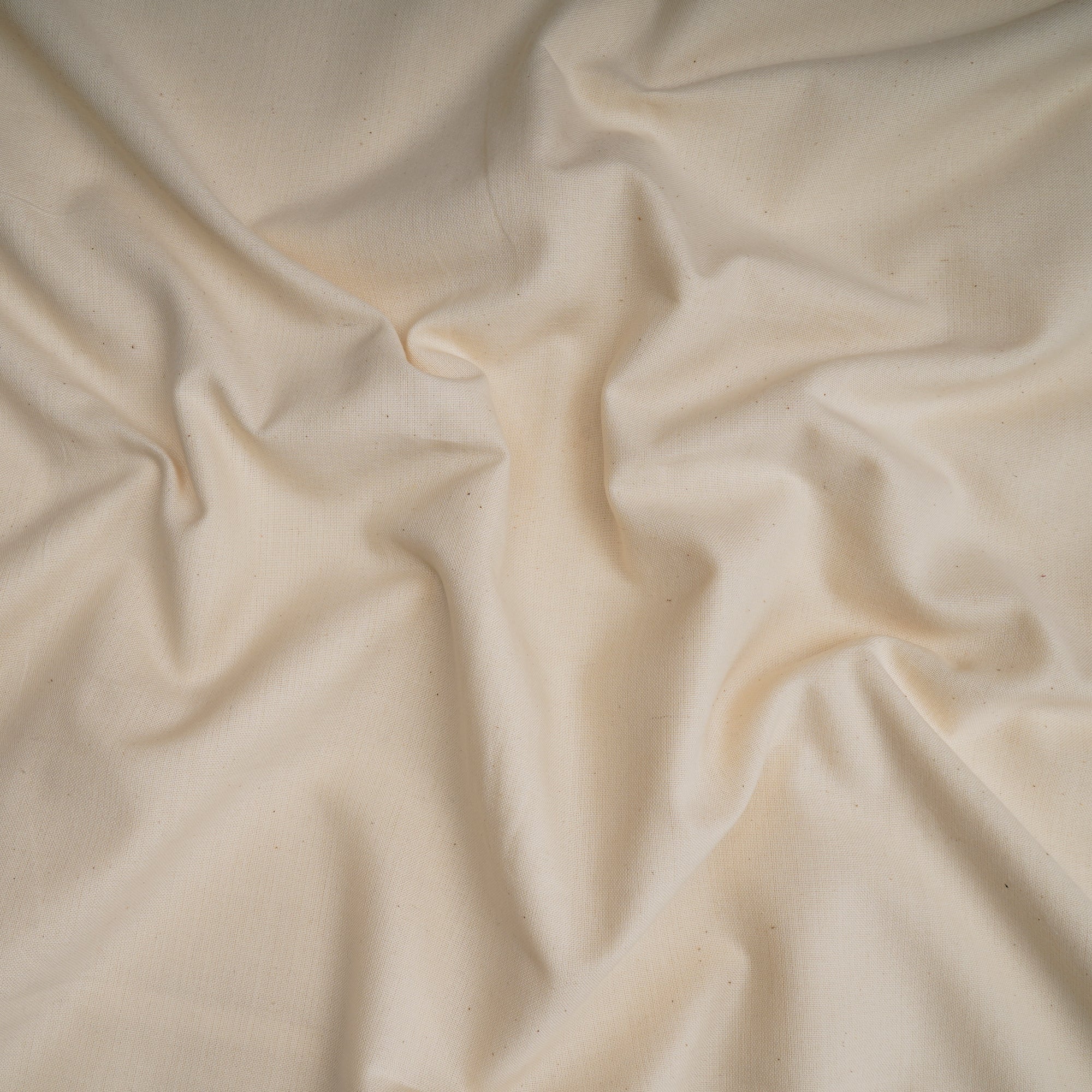 Cream Color Handloom Cotton Fabric
