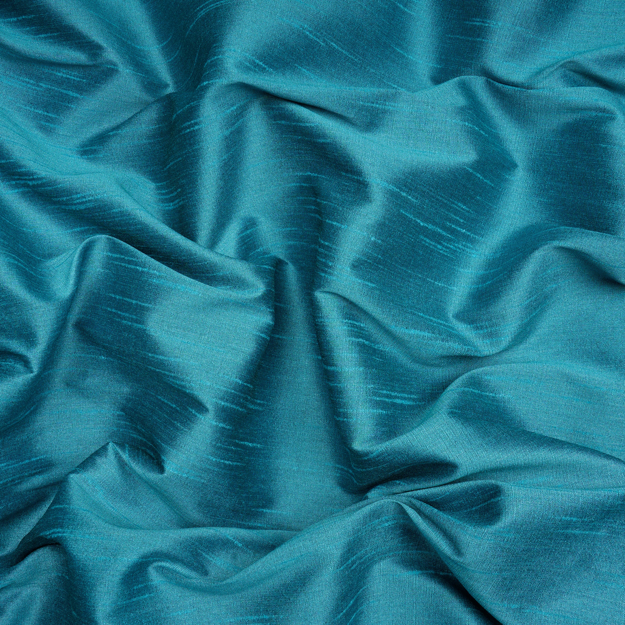 Blue Color Poly Dupion Fabric
