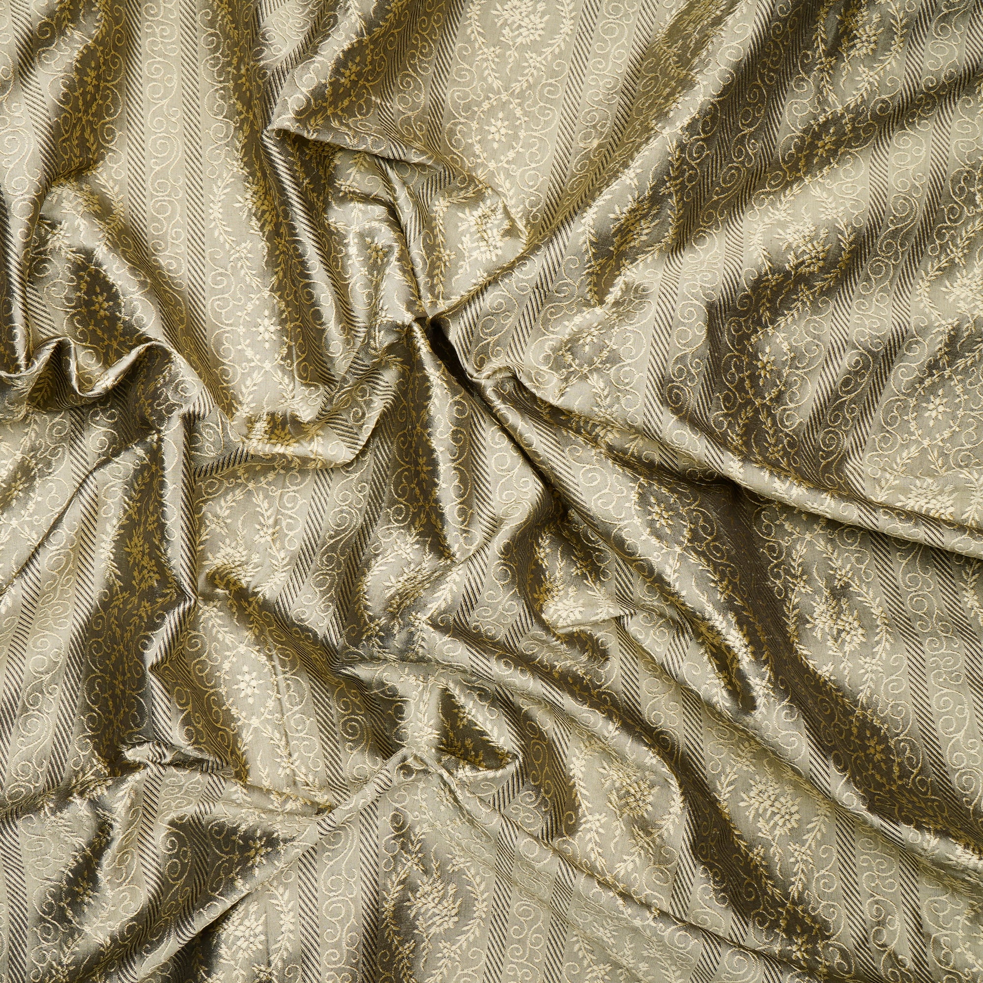 Metallic Color Dupion Jacquard Silk Fabric