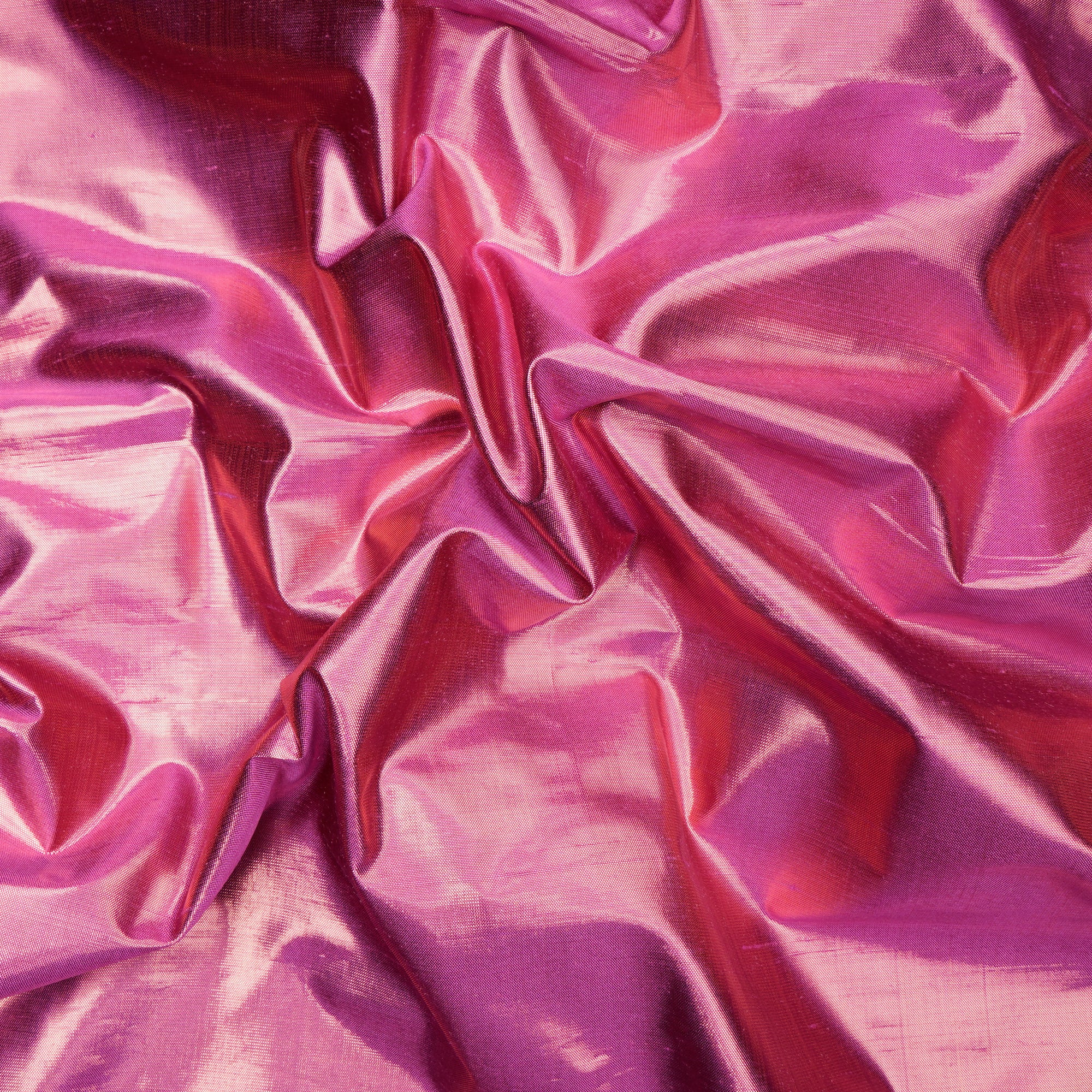 Metallic Pink Color Metallic Dupion Silk Fabric