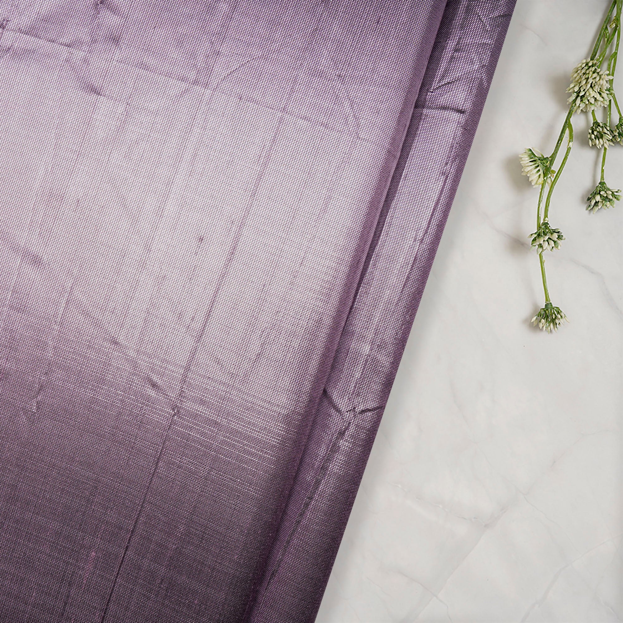 Purple Color Metallic Silk Fabric