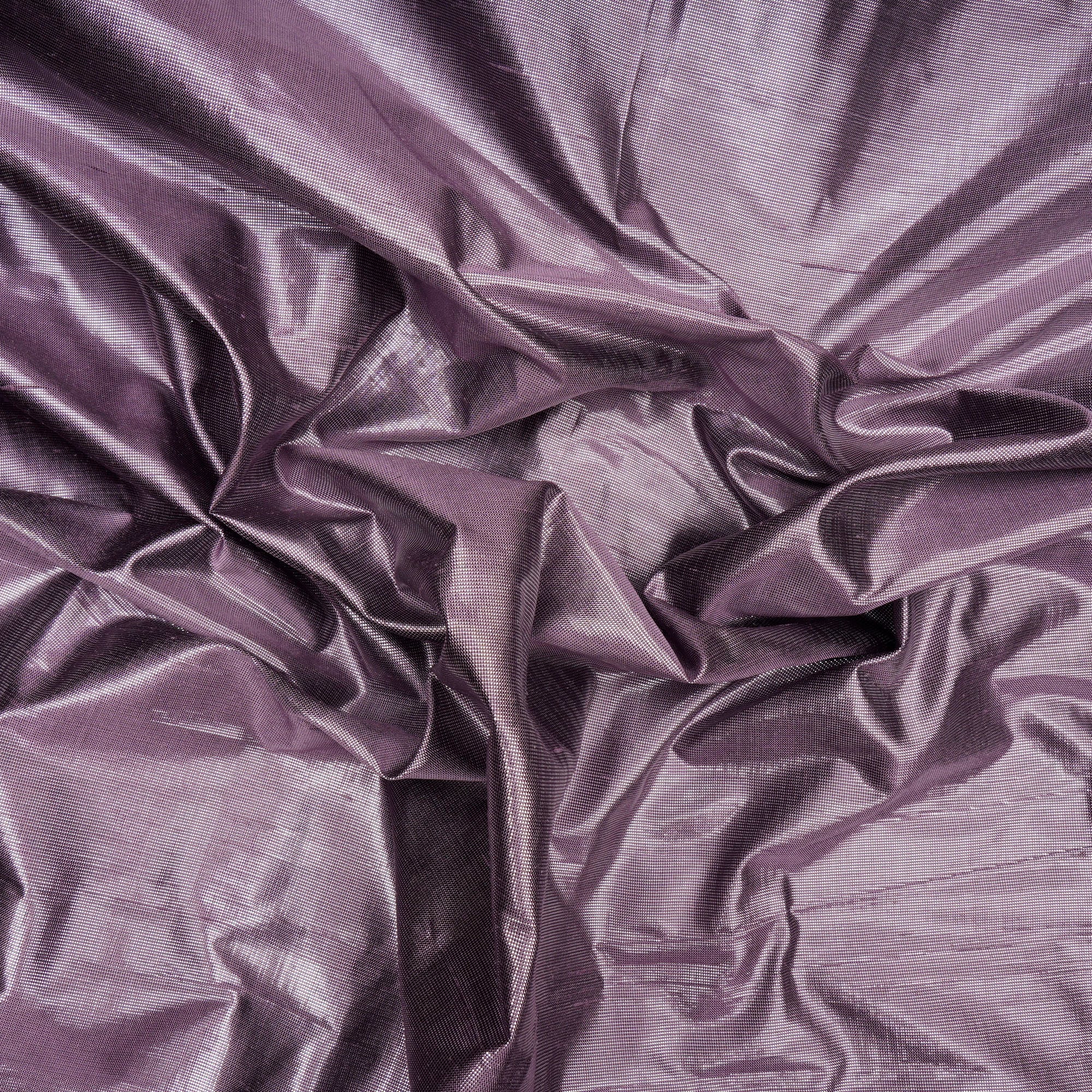 Purple Color Metallic Silk Fabric