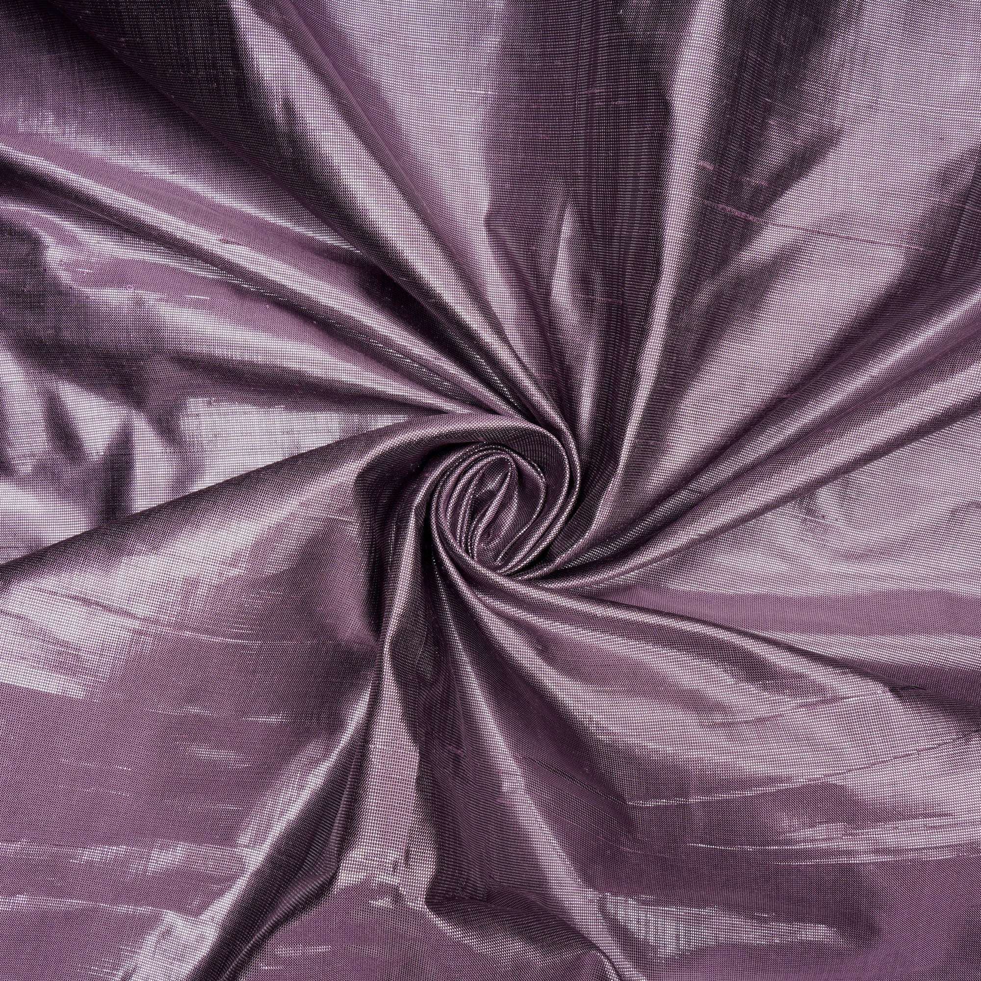 Purple Color Metallic Silk Fabric