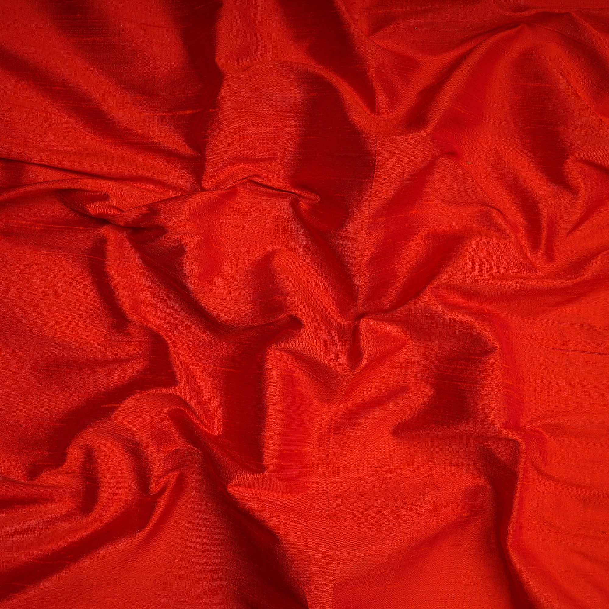 Orange Color Dupion (Raw) Silk Fabric