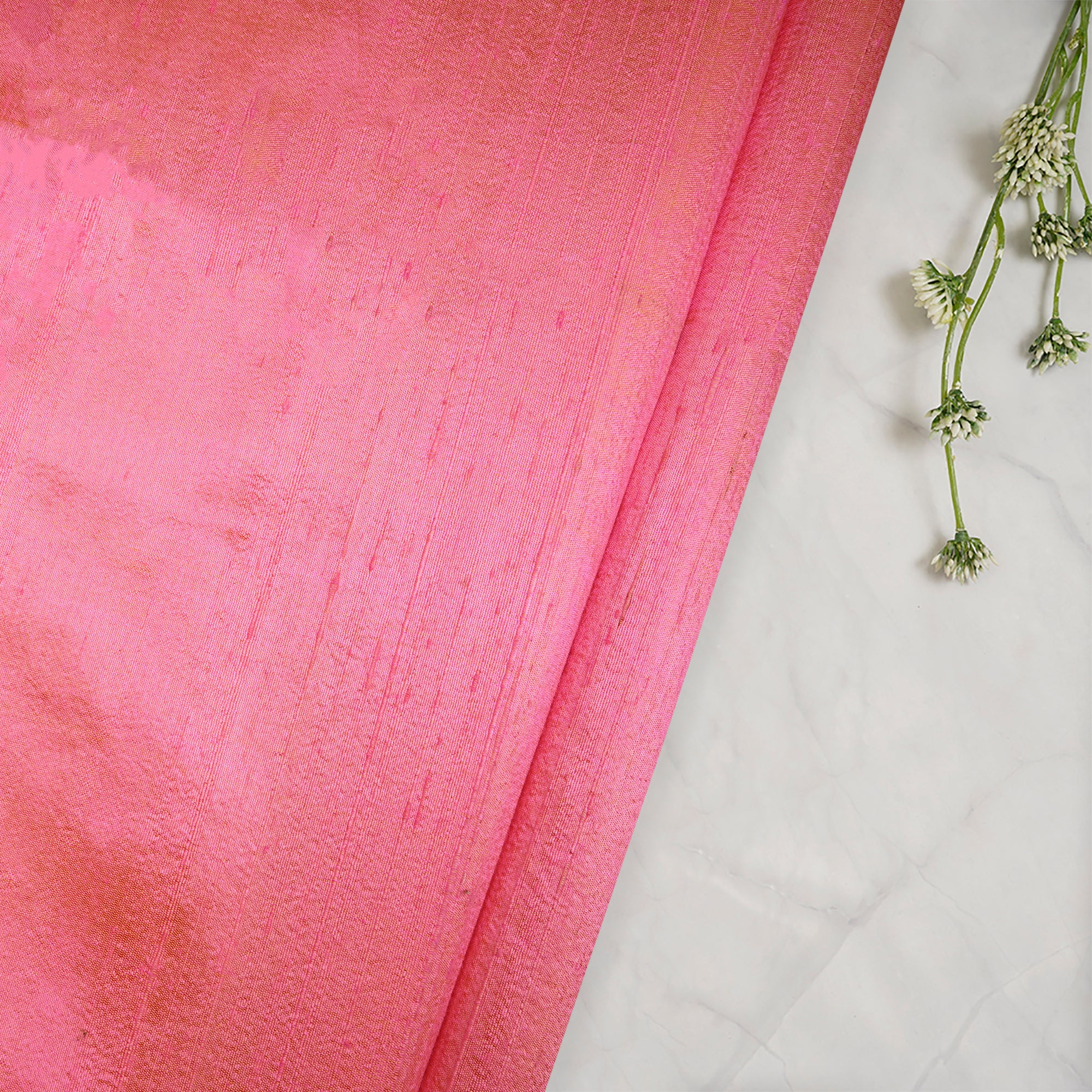 Flowering Ginger Handwoven Heavy Dupion (Raw) Silk Fabric