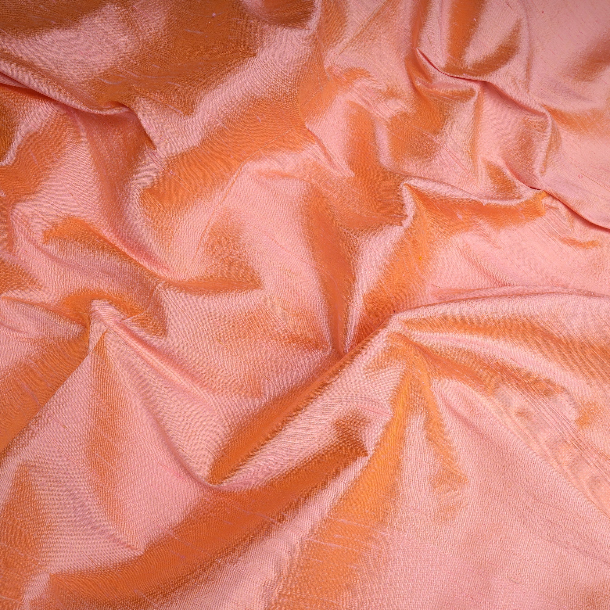 Peach Pearl Handwoven Heavy Dupion (Raw) Silk Fabric