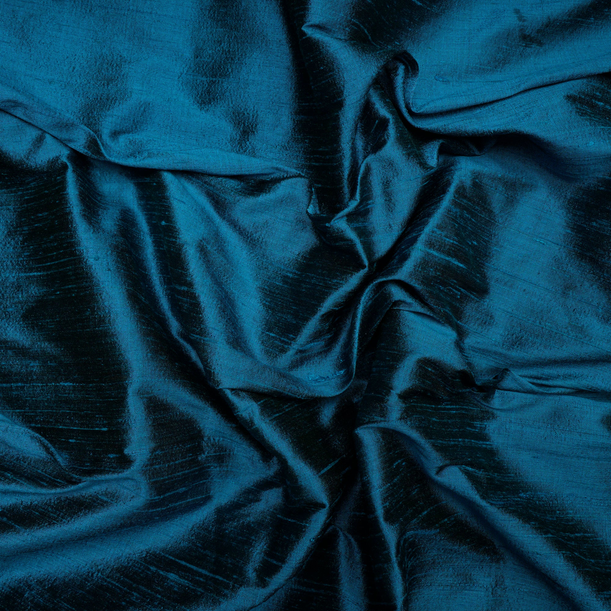 Blue Color Dupion Silk Fabric