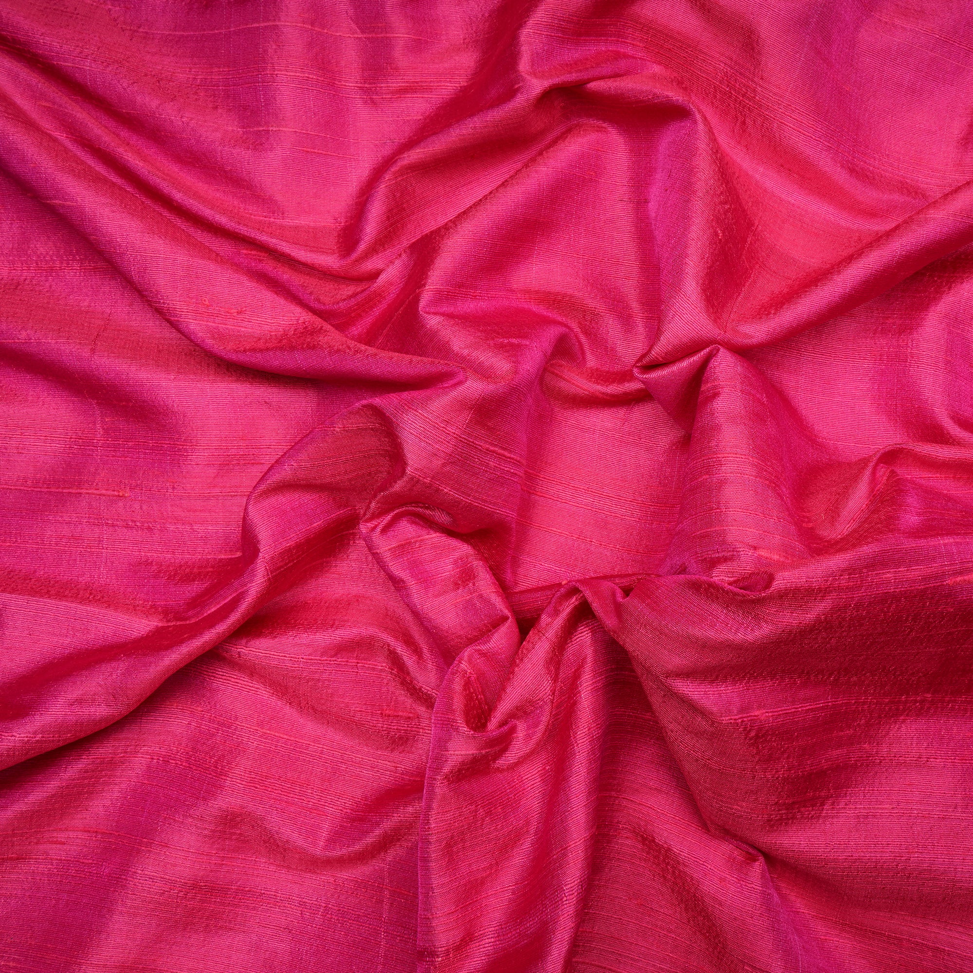 Hot Pink Color Blended Dupion Silk Fabric