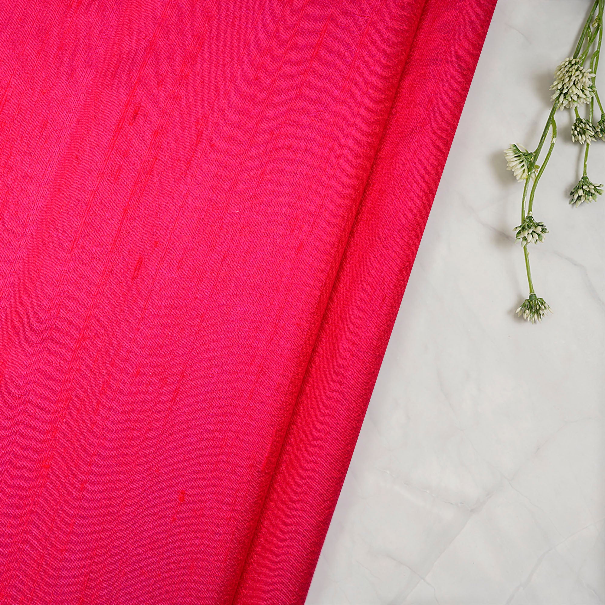 Pink Color Blended Dupion Silk Fabric