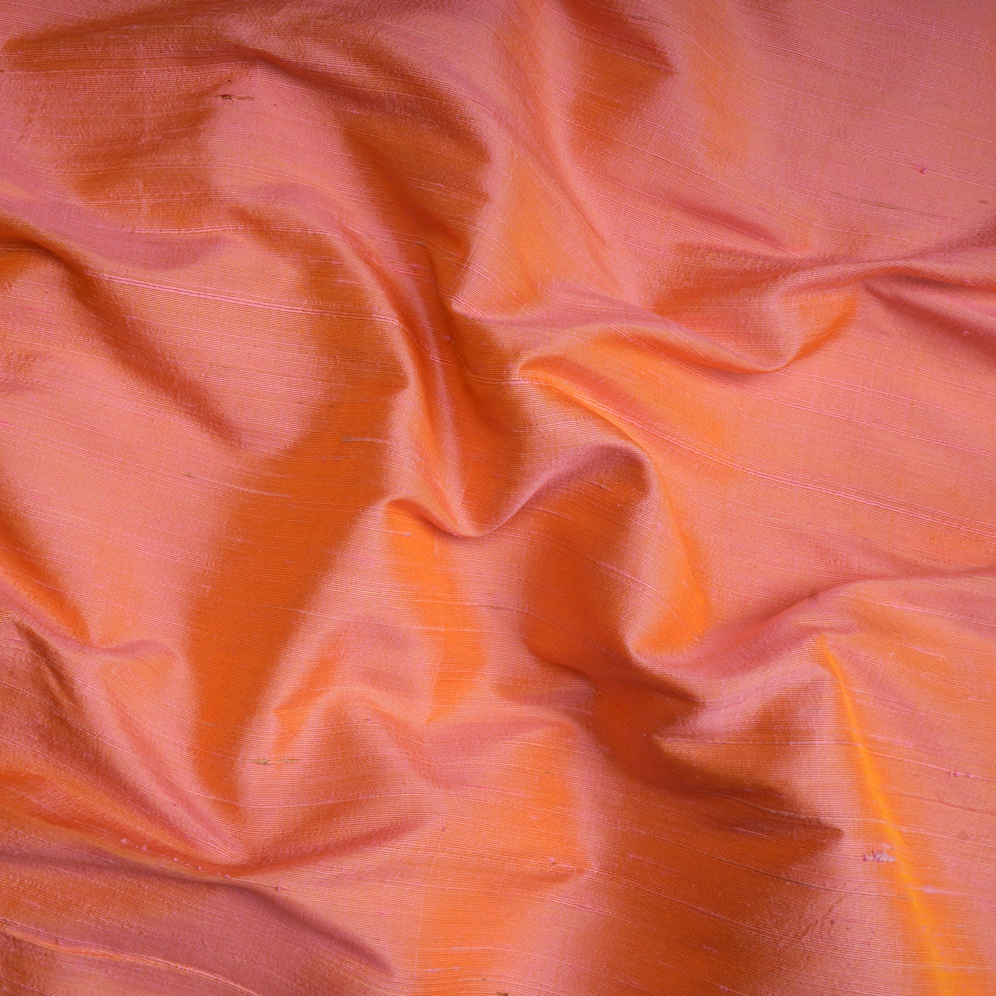 Peach Color Blended Dupion Silk Fabric