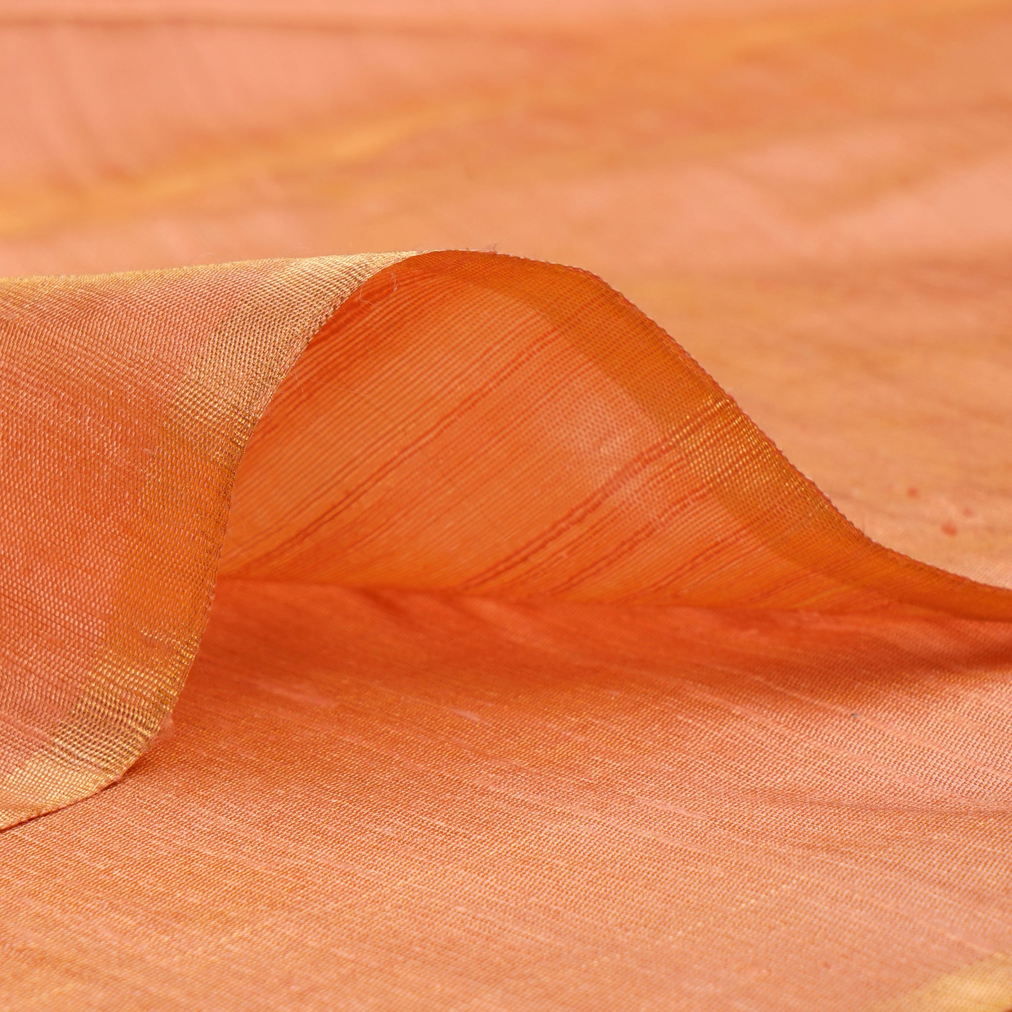 Light Peach Dupion Tissue Silk Fabric