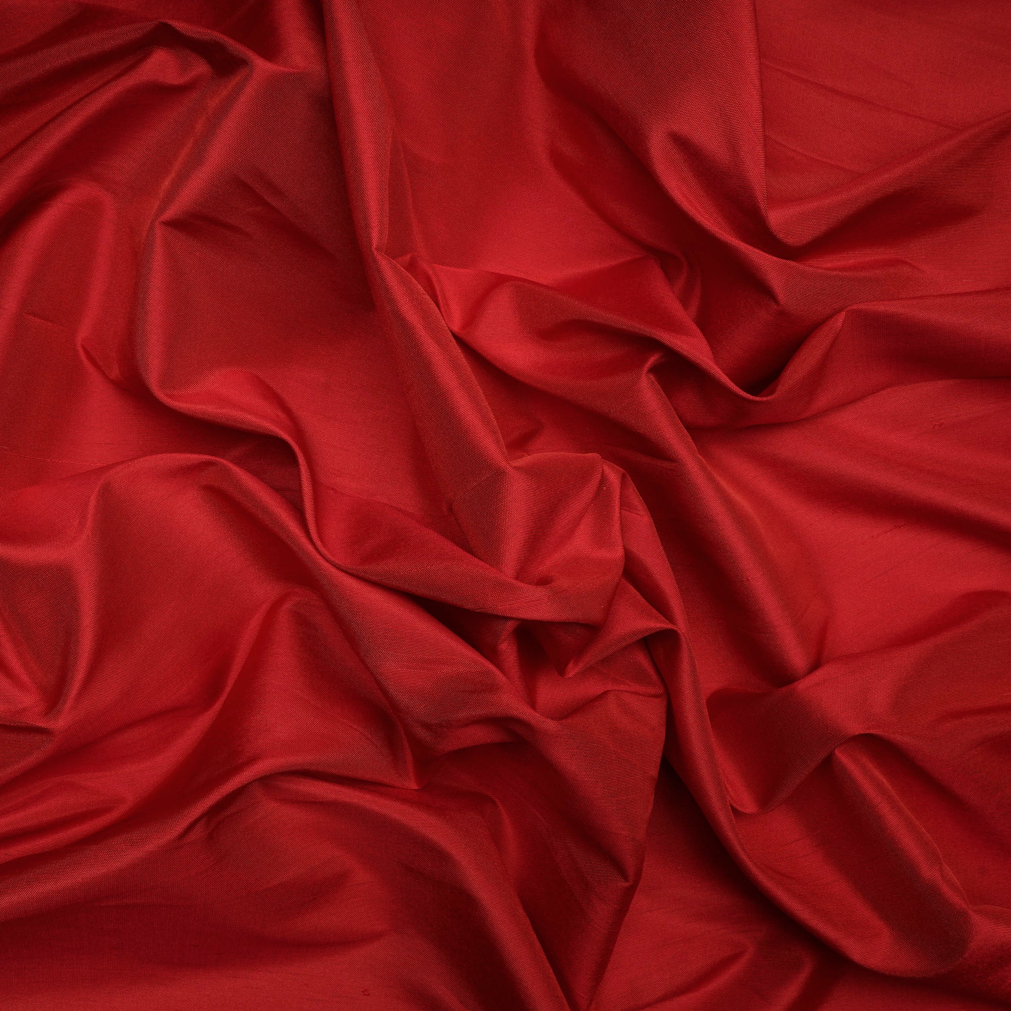 Red Color Dupion Silk Fabric