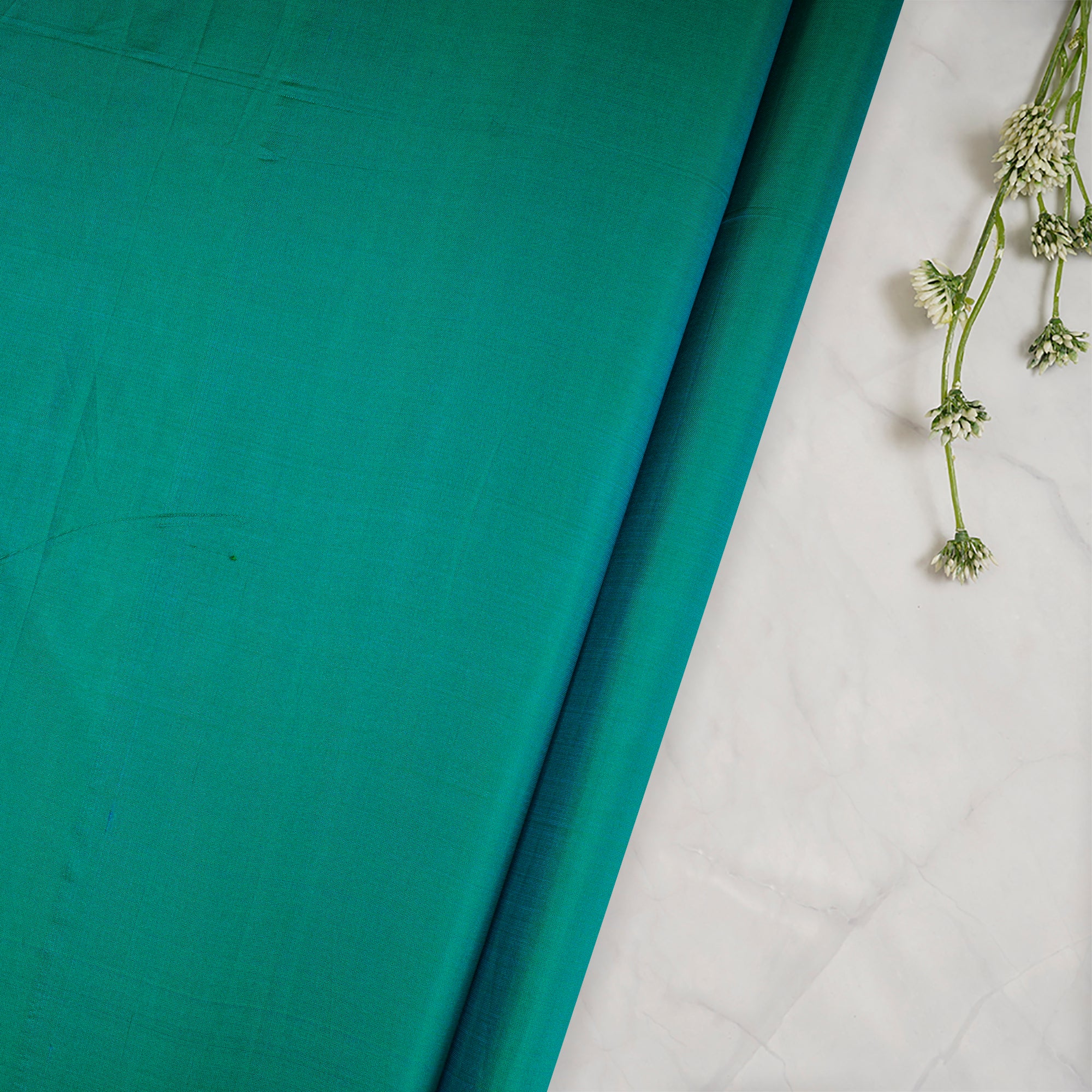 Emerald Color Bangalore Silk Fabric