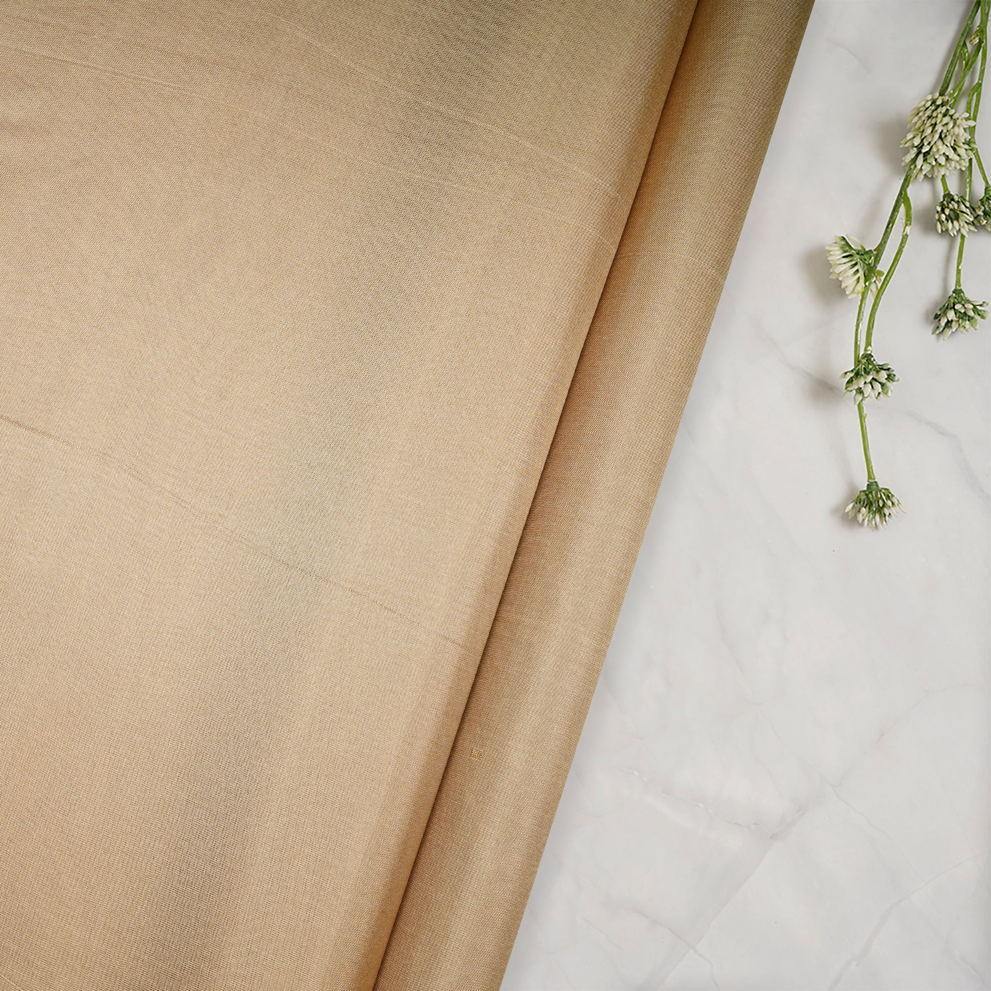 Golden Color Bangalore Silk Fabric