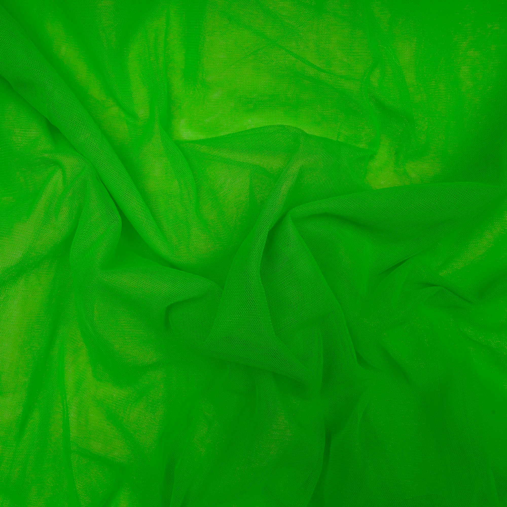 Neon Green Dyed Butterfly Nylon Net Fabric